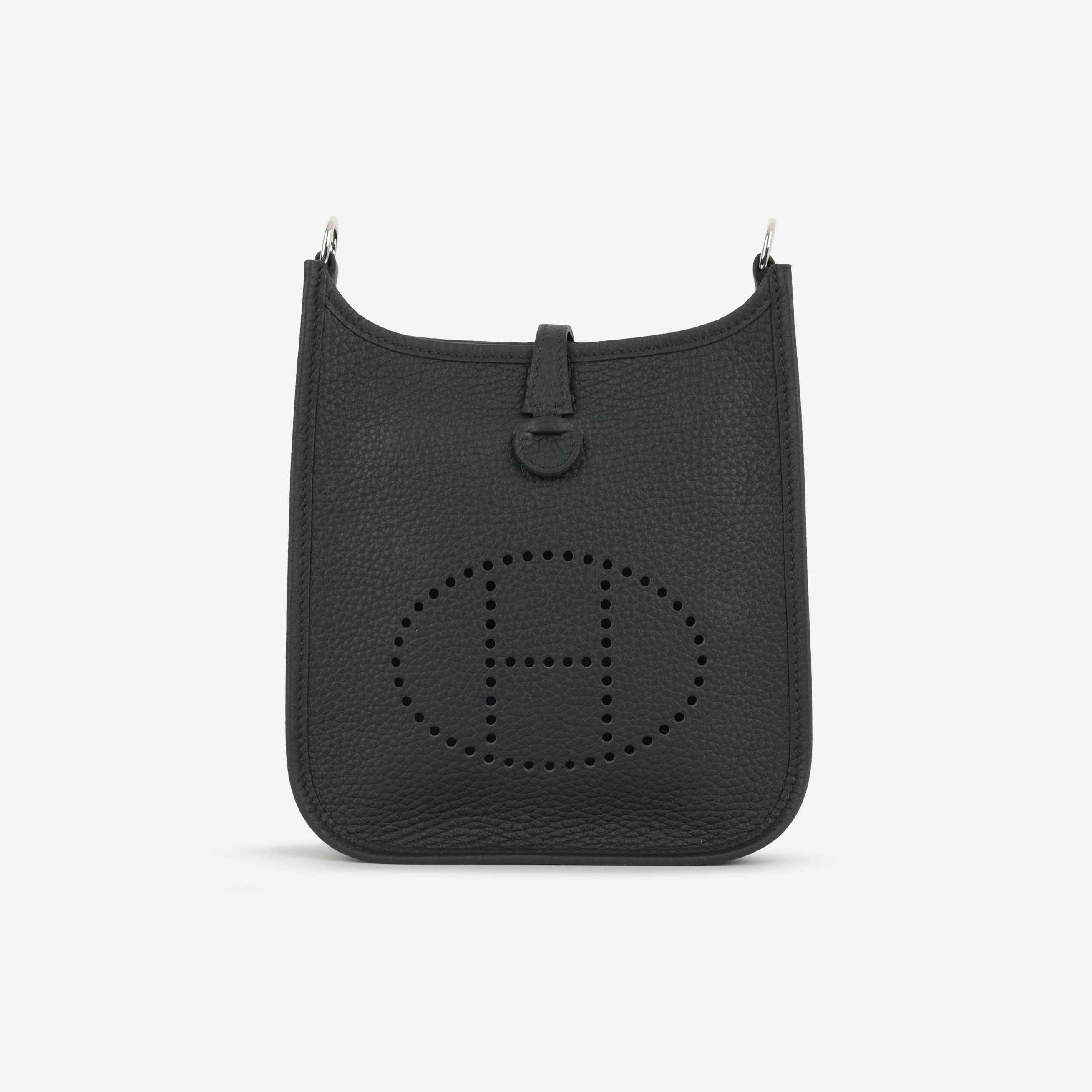 Hermès Mini Evelyne 16 - Black Clemence | Palladium Hardware - Image 2