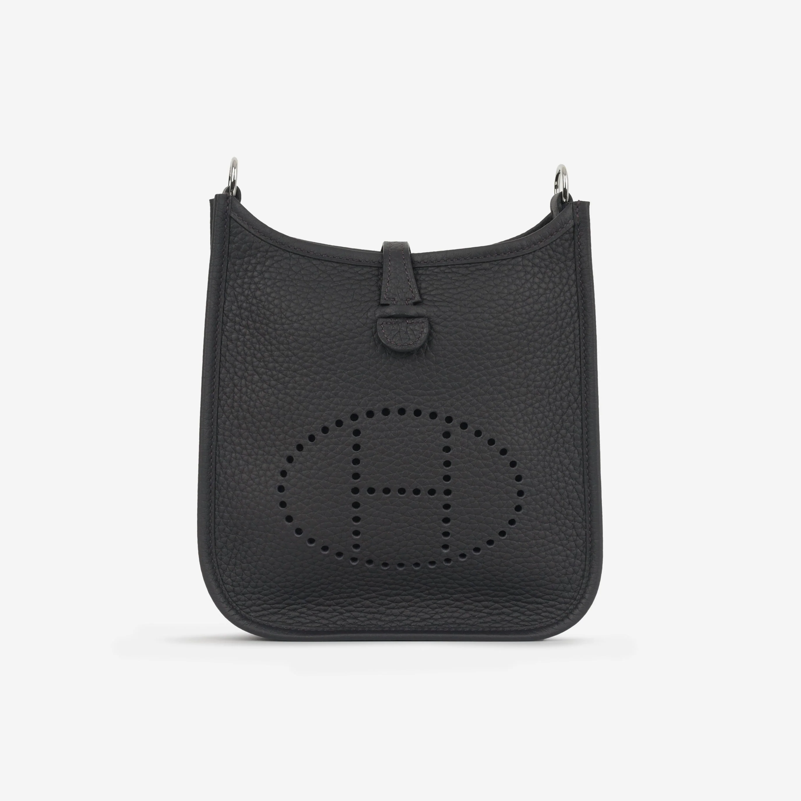 Hermès Mini Evelyne 16 - Black Clemence | Palladium Hardware - Image 2