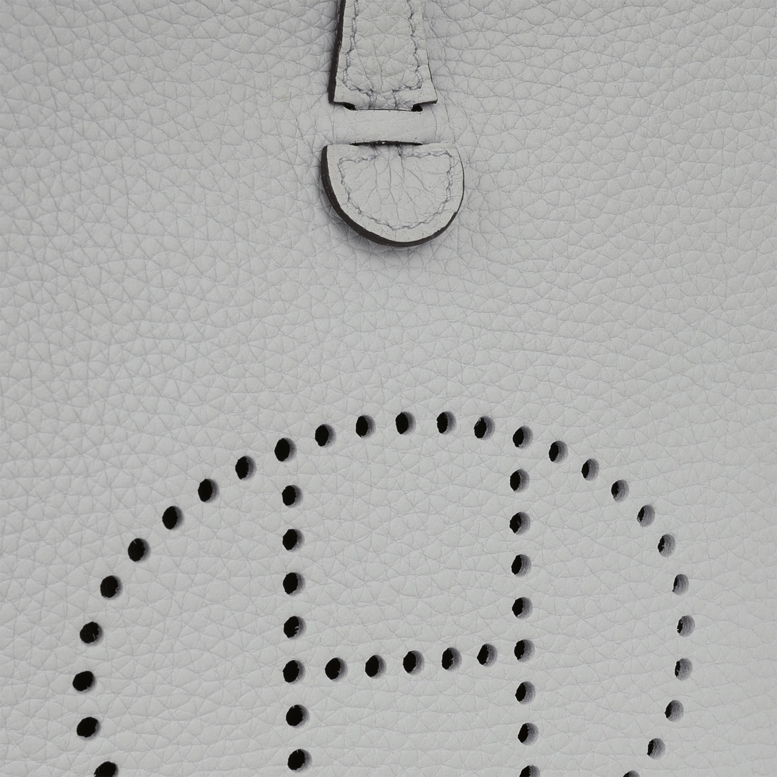 Hermès Mini Evelyne 16 - Blue Pale Clemence / Nata Strap | Palladium Hardware - Image 11