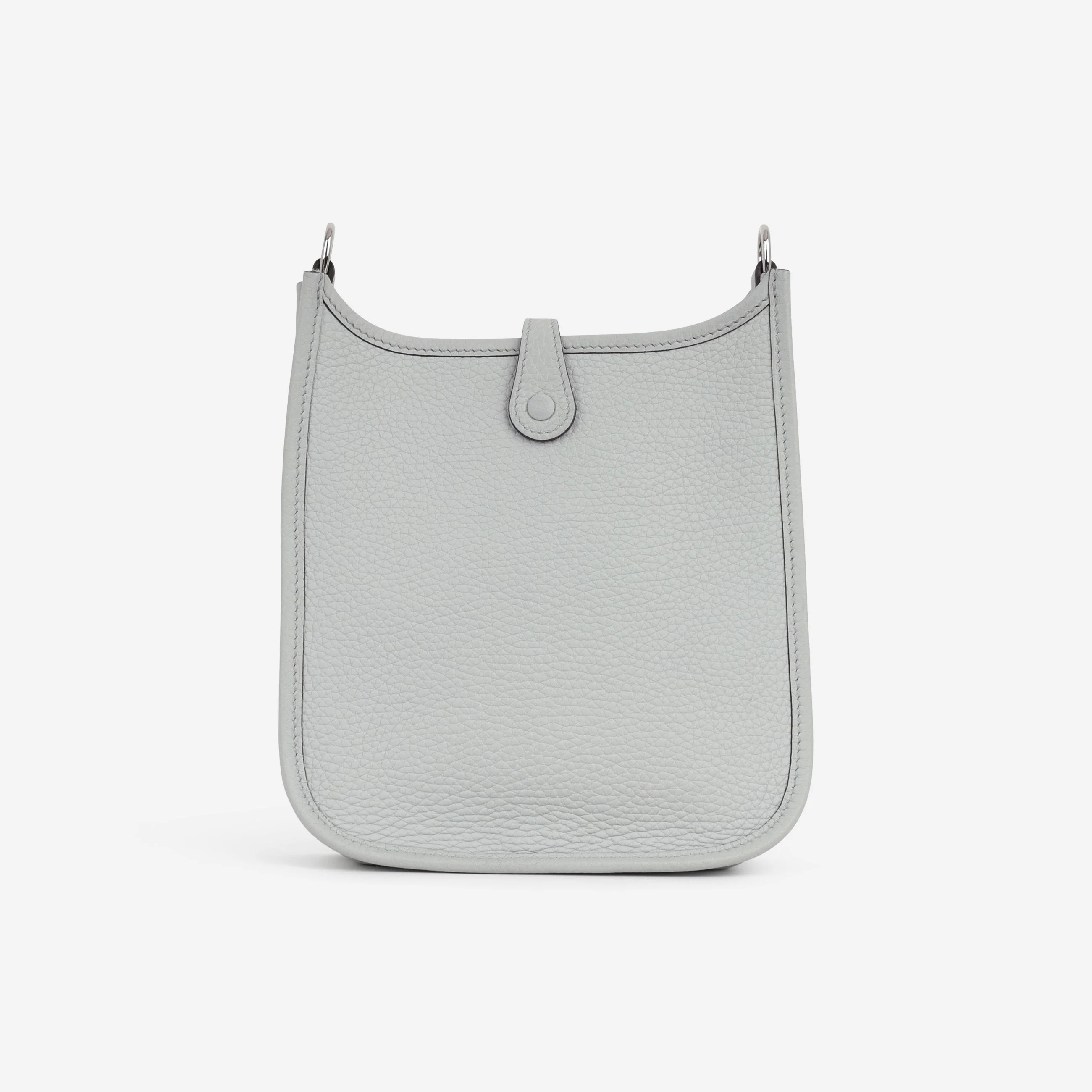 Hermès Mini Evelyne 16 - Blue Pale Clemence / Nata Strap | Palladium Hardware - Image 4