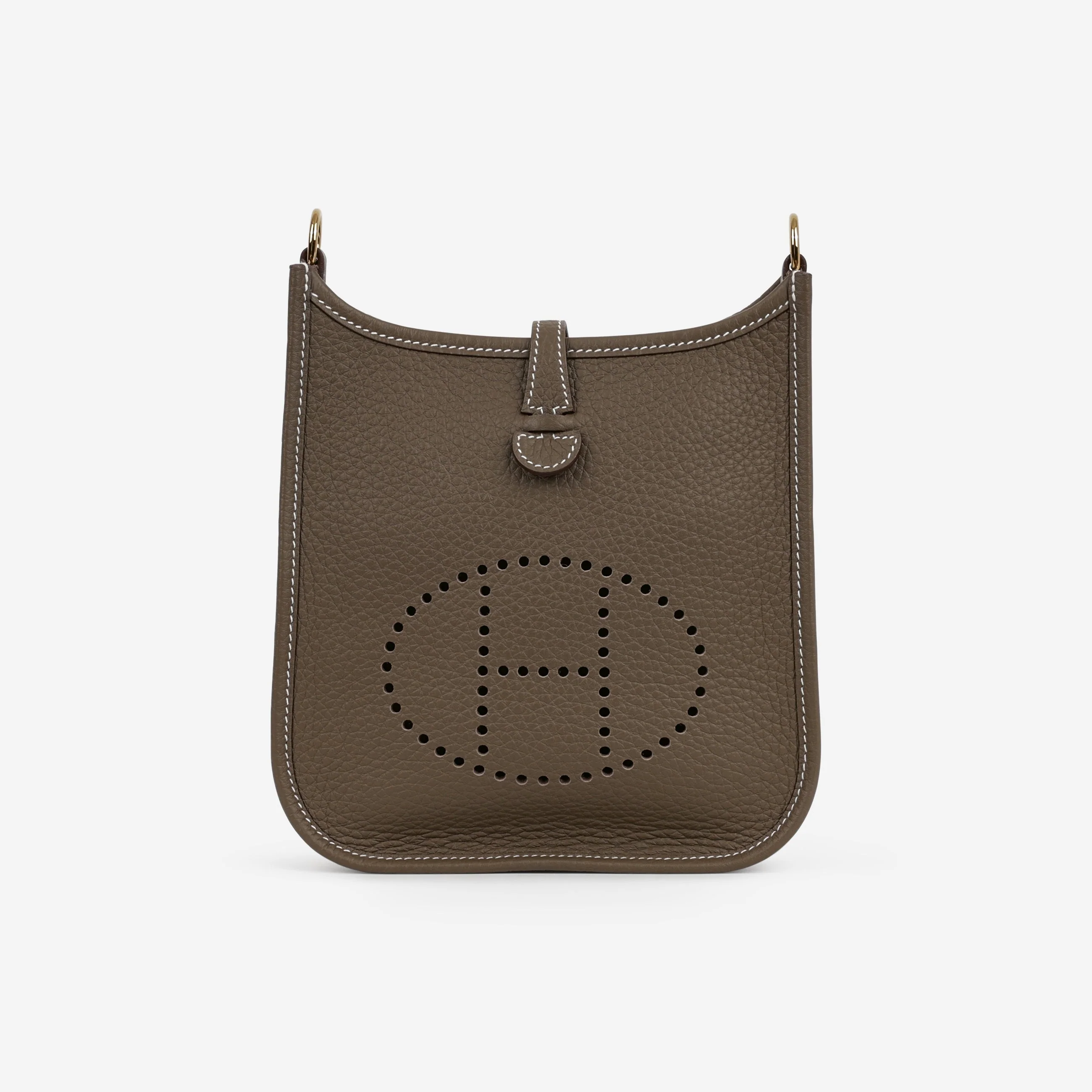 Hermès Mini Evelyne 16 - Etoupe Clemence / Etoupe Strap | Gold Hardware - Image 2