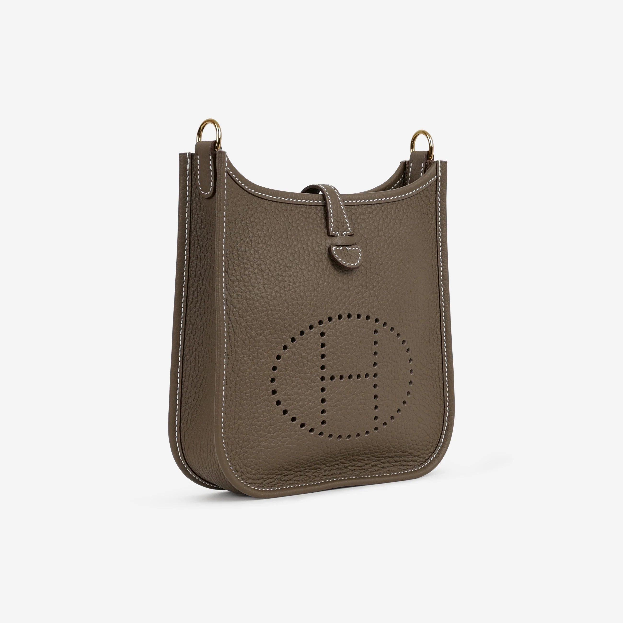 Hermès Mini Evelyne 16 - Etoupe Clemence / Etoupe Strap | Gold Hardware - Image 3