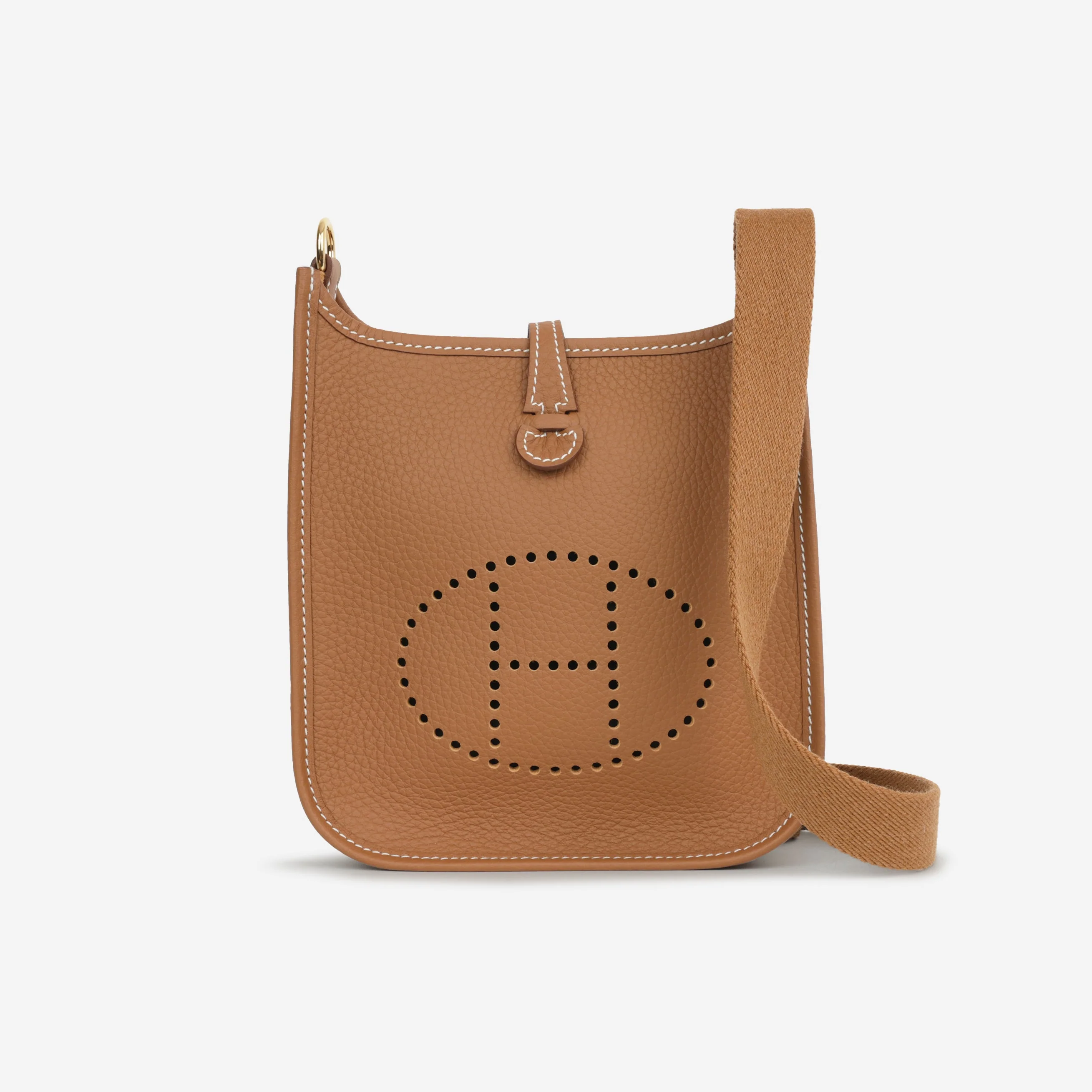 Hermès Mini Evelyne 16  - Gold Clemence | Gold Hardware - Image 7