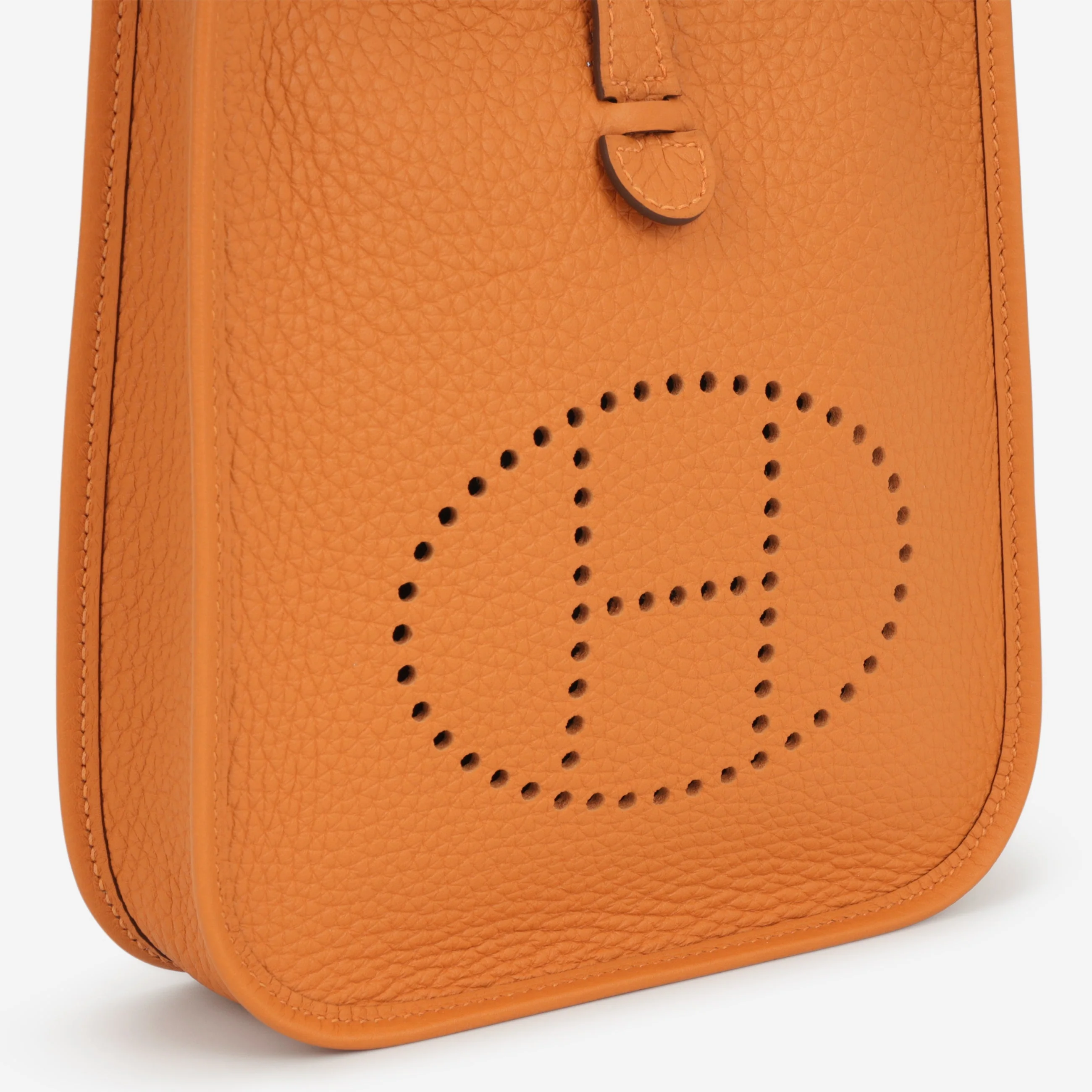 Hermès Mini Evelyne 16 - Orange Clemence | Palladium Hardware - Image 7