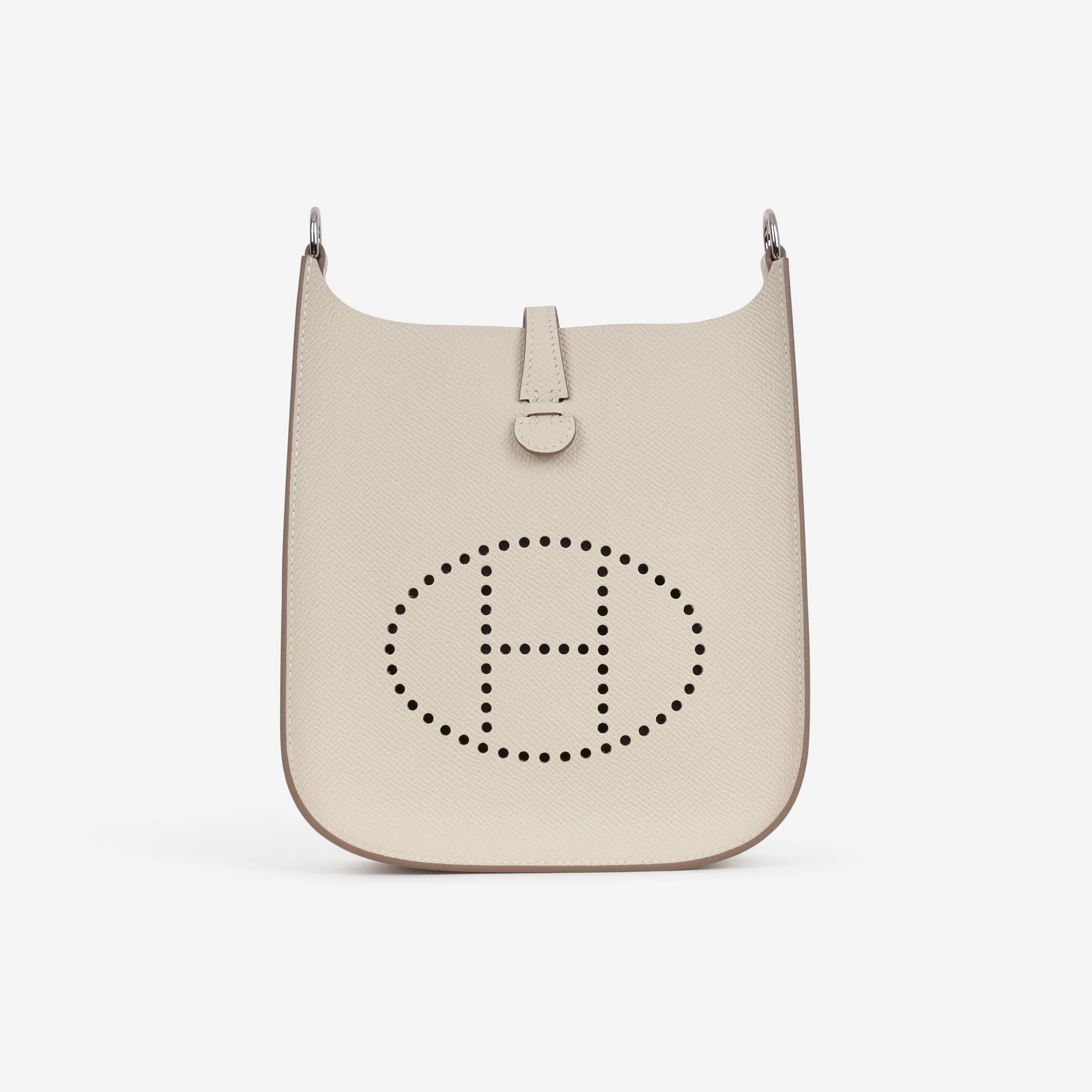 Hermès Hermès Mini Evelyne 16 Sellier - Craie Epsom | Palladium Hardware - Image 2