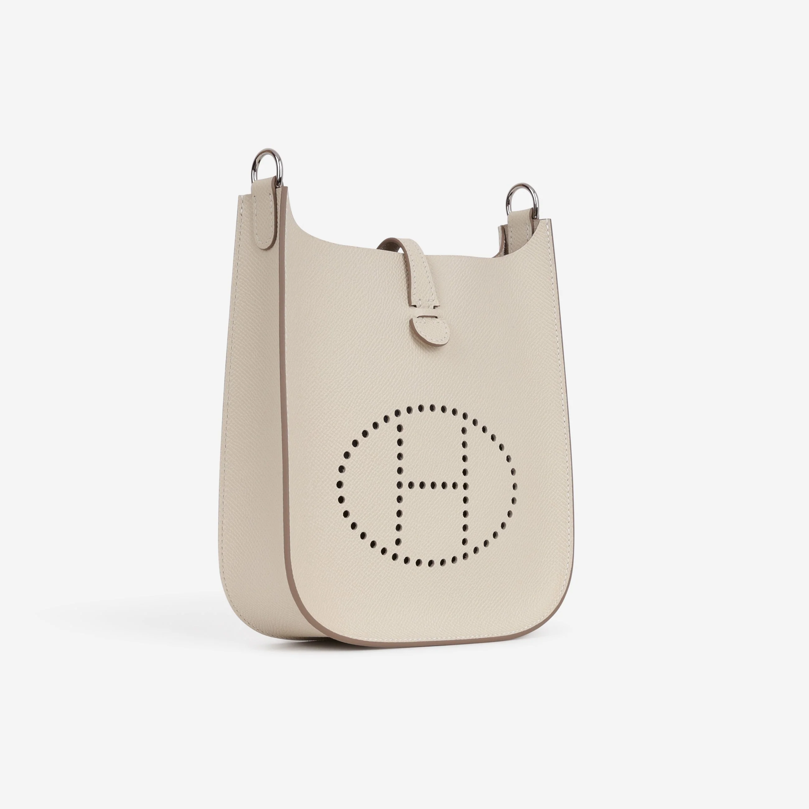 Hermès Hermès Mini Evelyne 16 Sellier - Craie Epsom | Palladium Hardware - Image 3