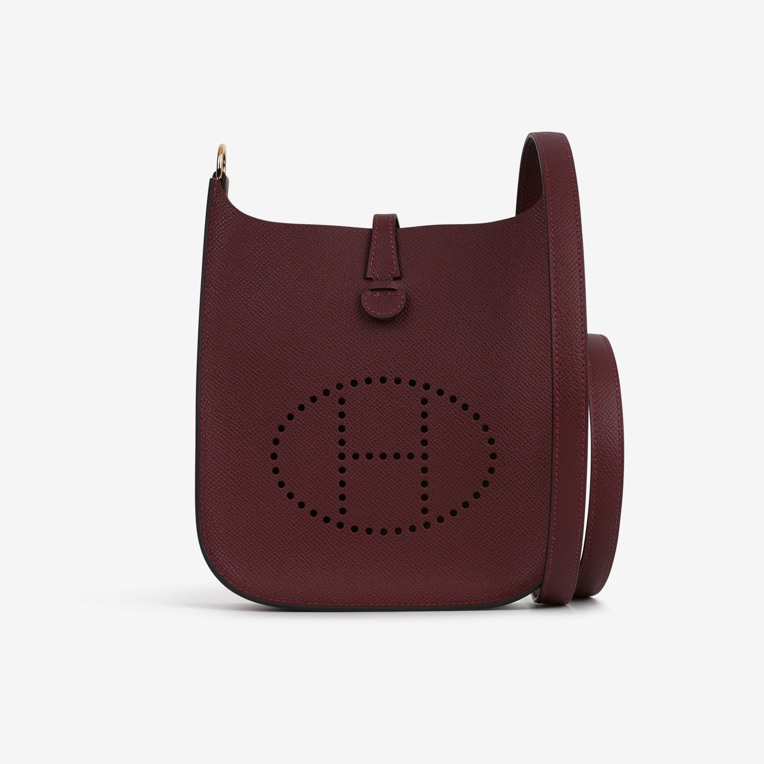 Hermès Mini Evelyne 16 Sellier - Rouge H Epsom | Gold Hardware - Image 2