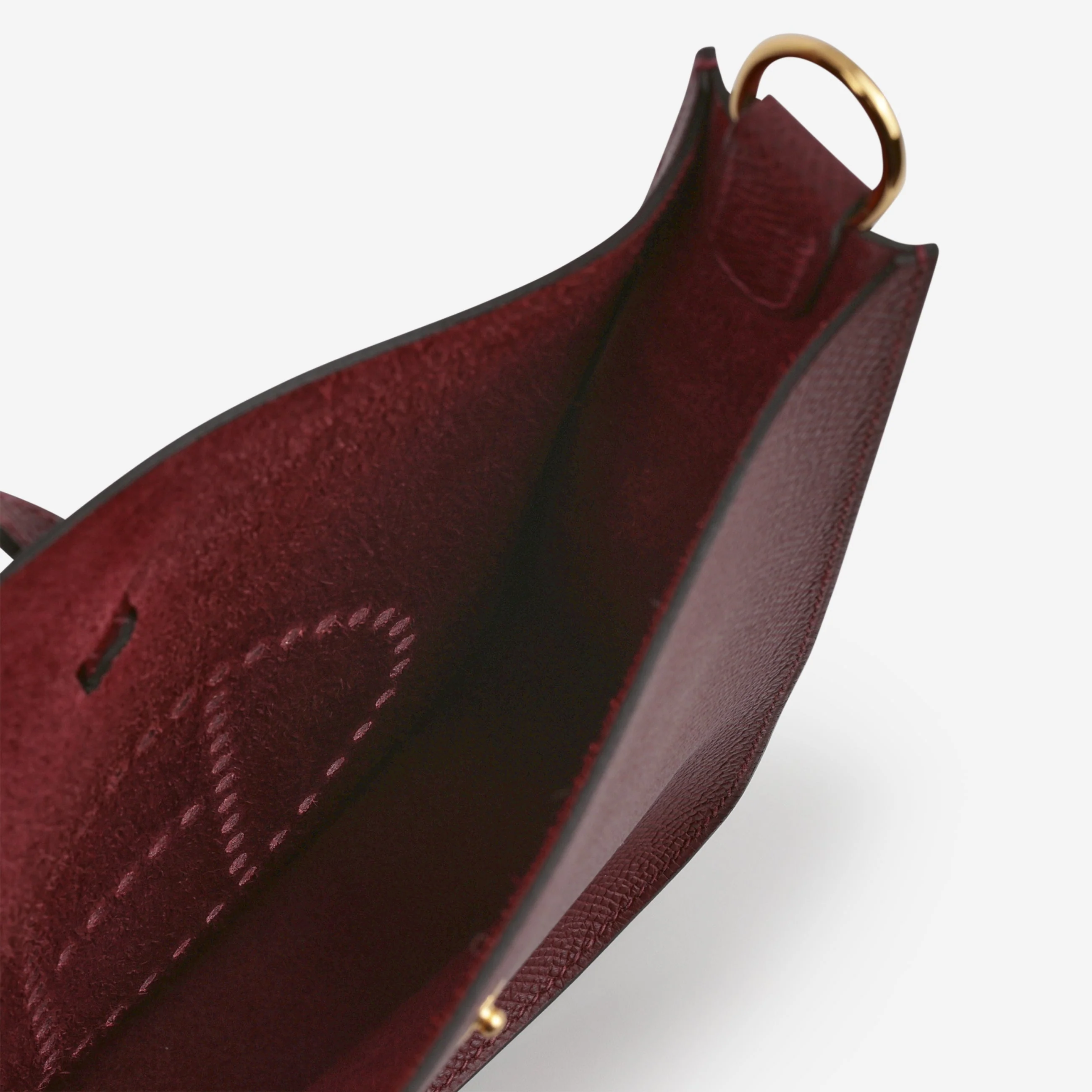 Hermès Mini Evelyne 16 Sellier - Rouge H Epsom | Gold Hardware - Image 7
