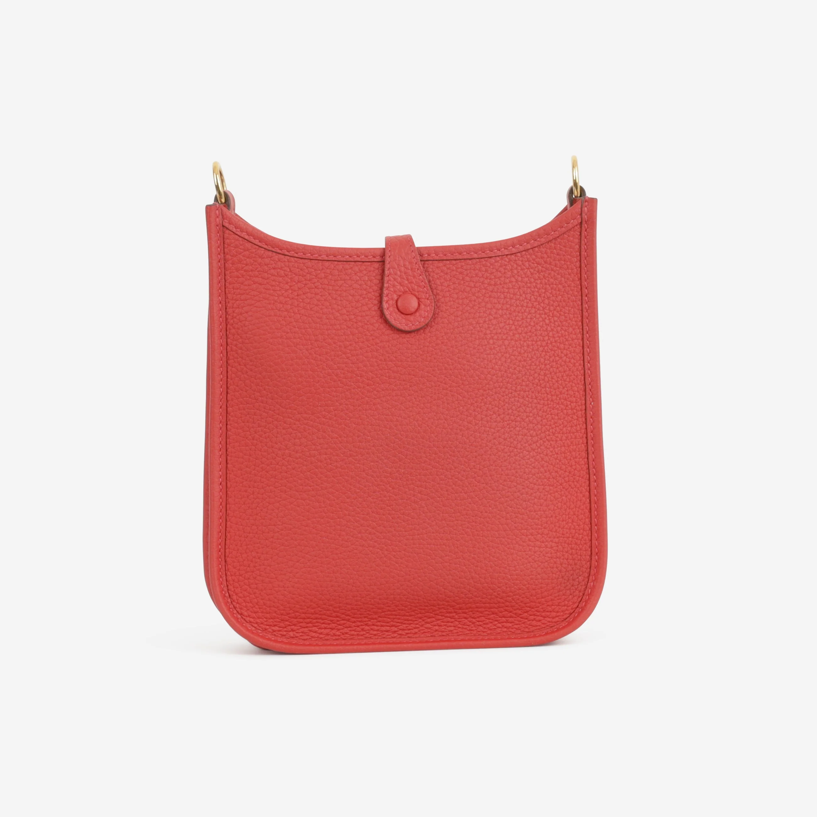 Hermès Mini Evelyne 16 - Vermillion / Rouge Vif Clemence | Gold Hardware - Image 4