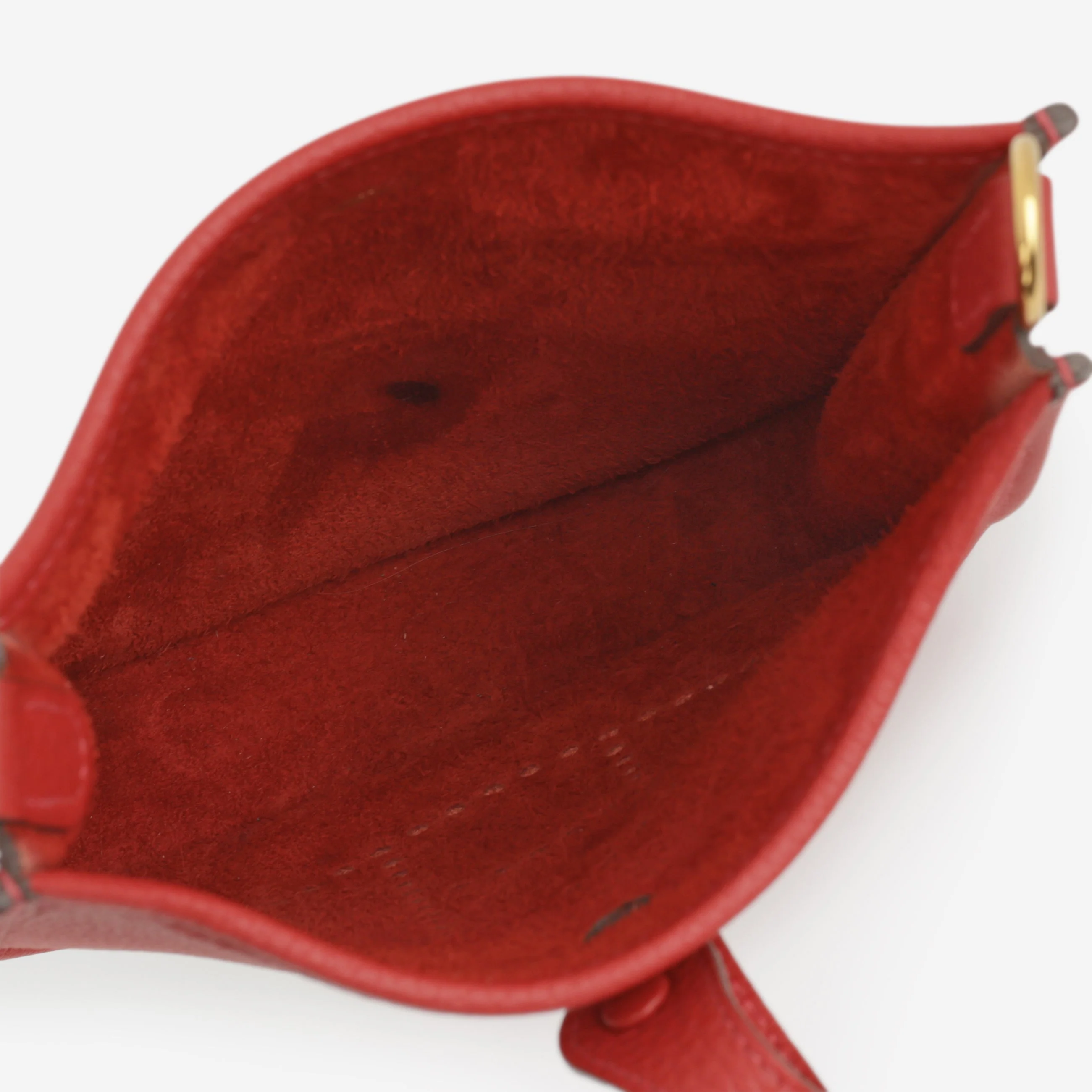 Hermès Mini Evelyne 16 - Vermillion / Rouge Vif Clemence | Gold Hardware - Image 6