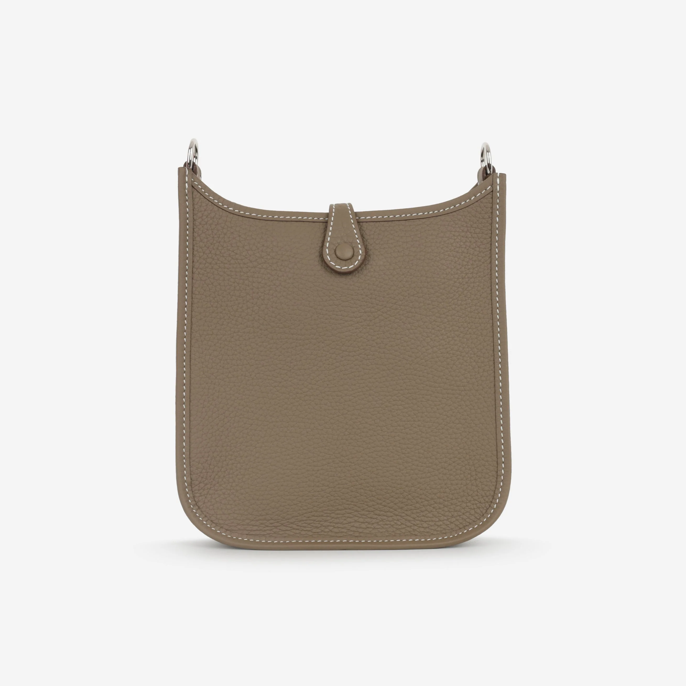 Hermès Mini Evelyne - Etoupe Clemence / Bleu Indigo Strap | Palladium Hardware - Image 4