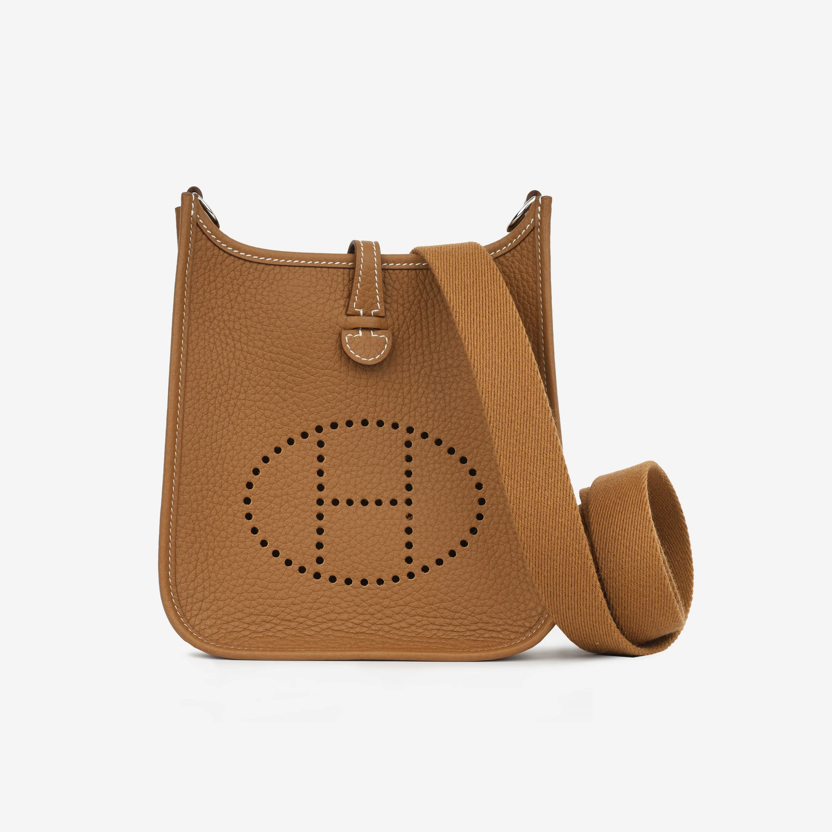 Hermès Mini Evelyne - Gold Clemence | Palladium Hardware - Image 4