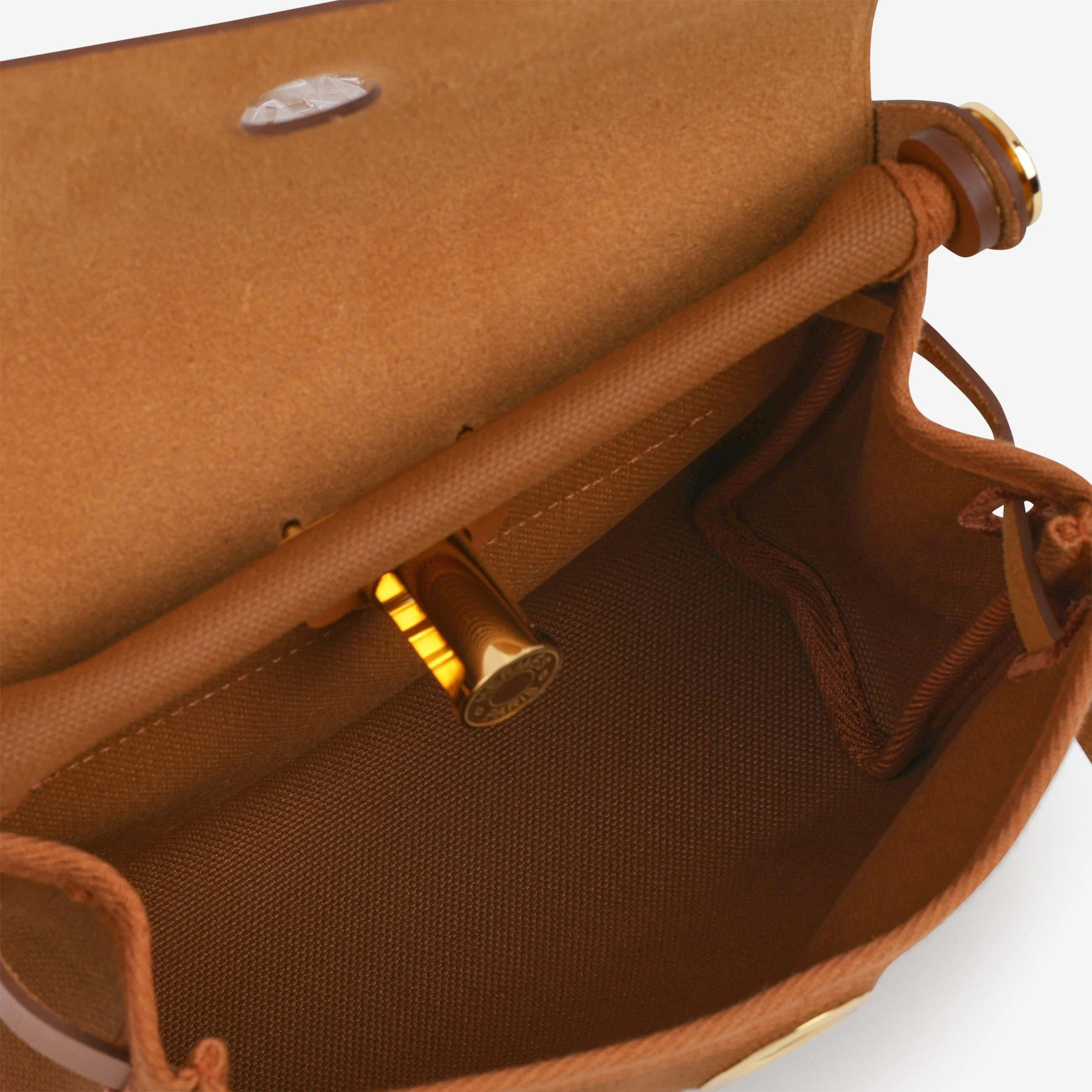 Hermès Mini Herbag 20 - Gold Toile / Hunter | Gold Hardware - Image 5