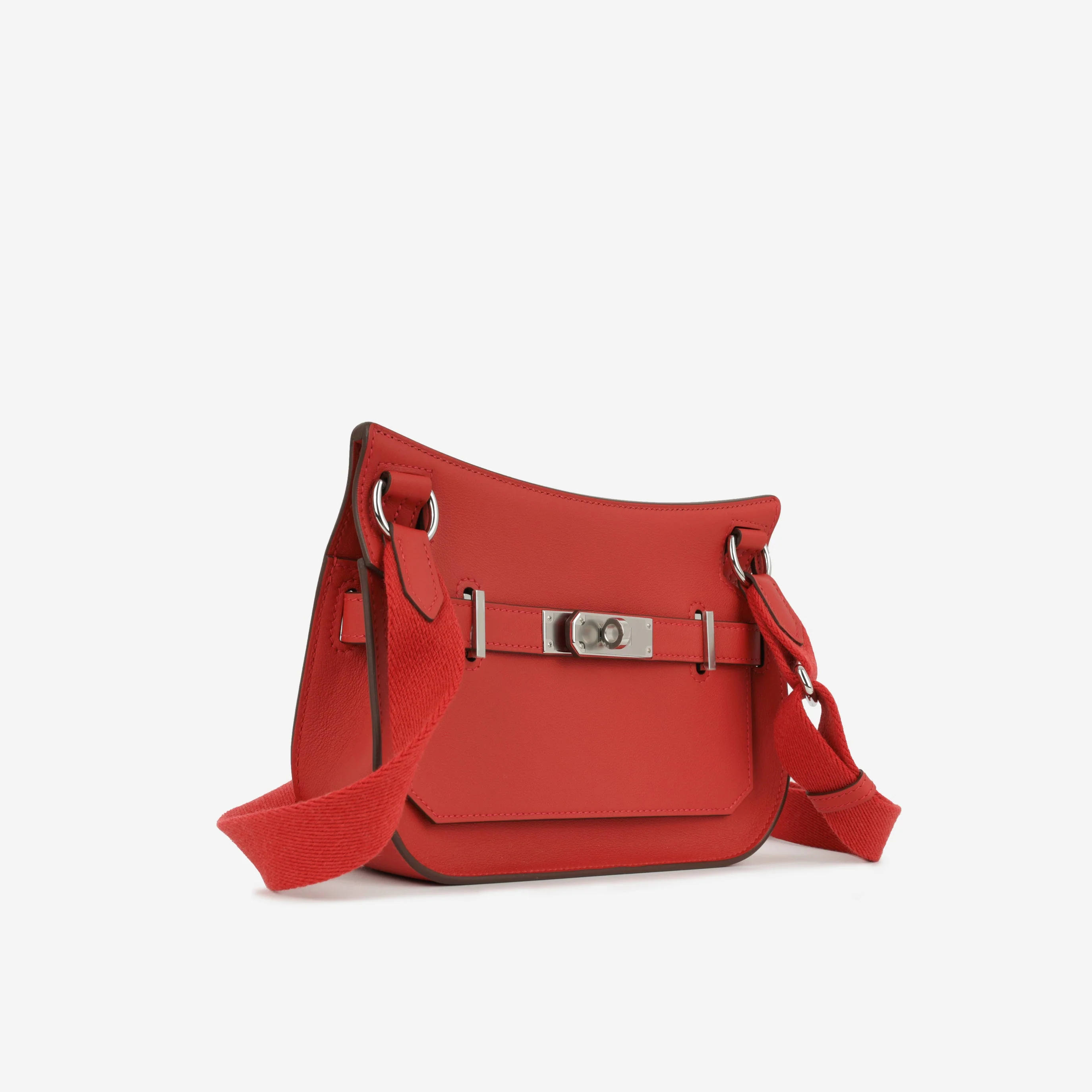Hermès Mini Jypsiere - Rouge Vif Evercolour | Palladium Hardware - Image 2
