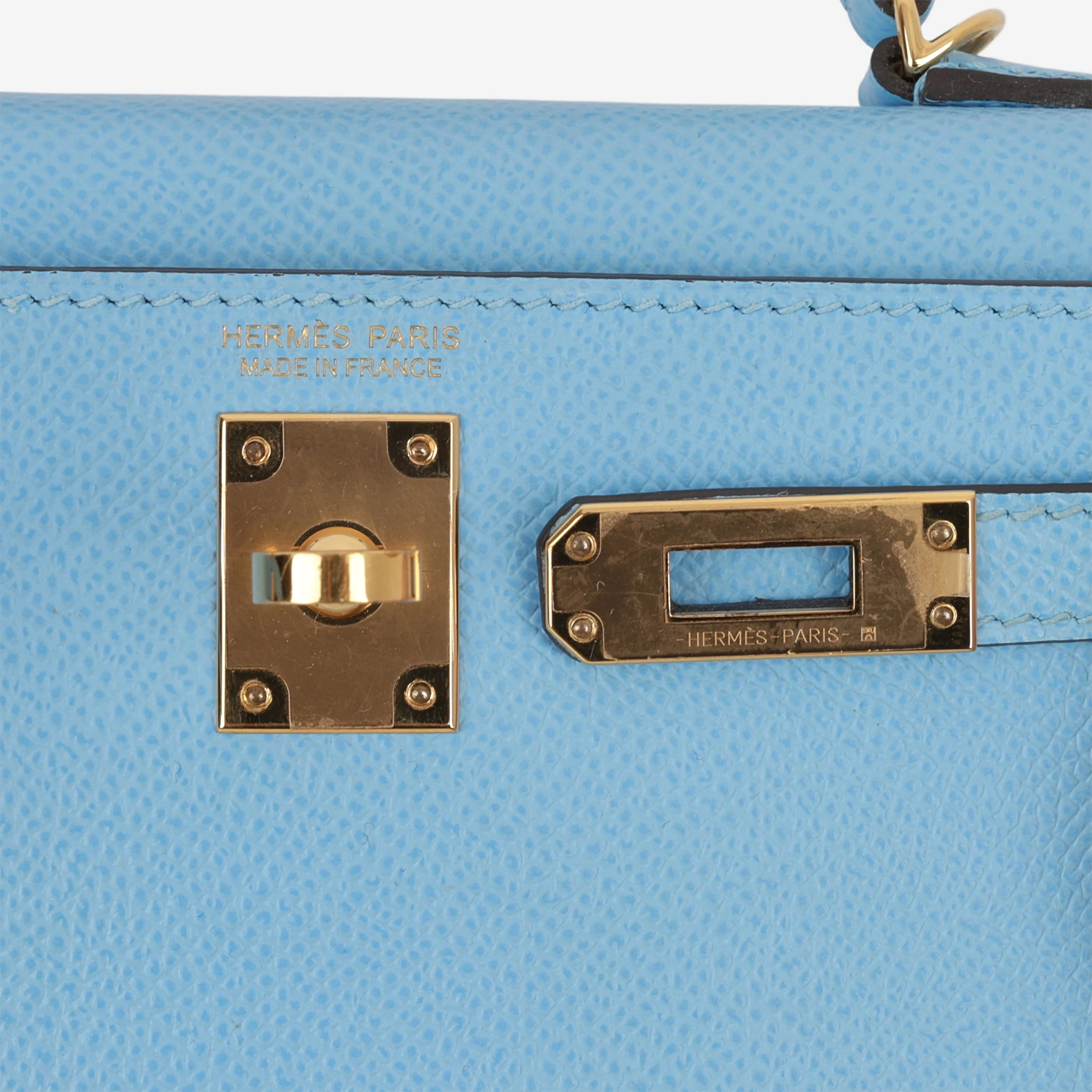 Hermès Mini Kelly 20 - Celeste Epsom | Gold Hardware - Image 10