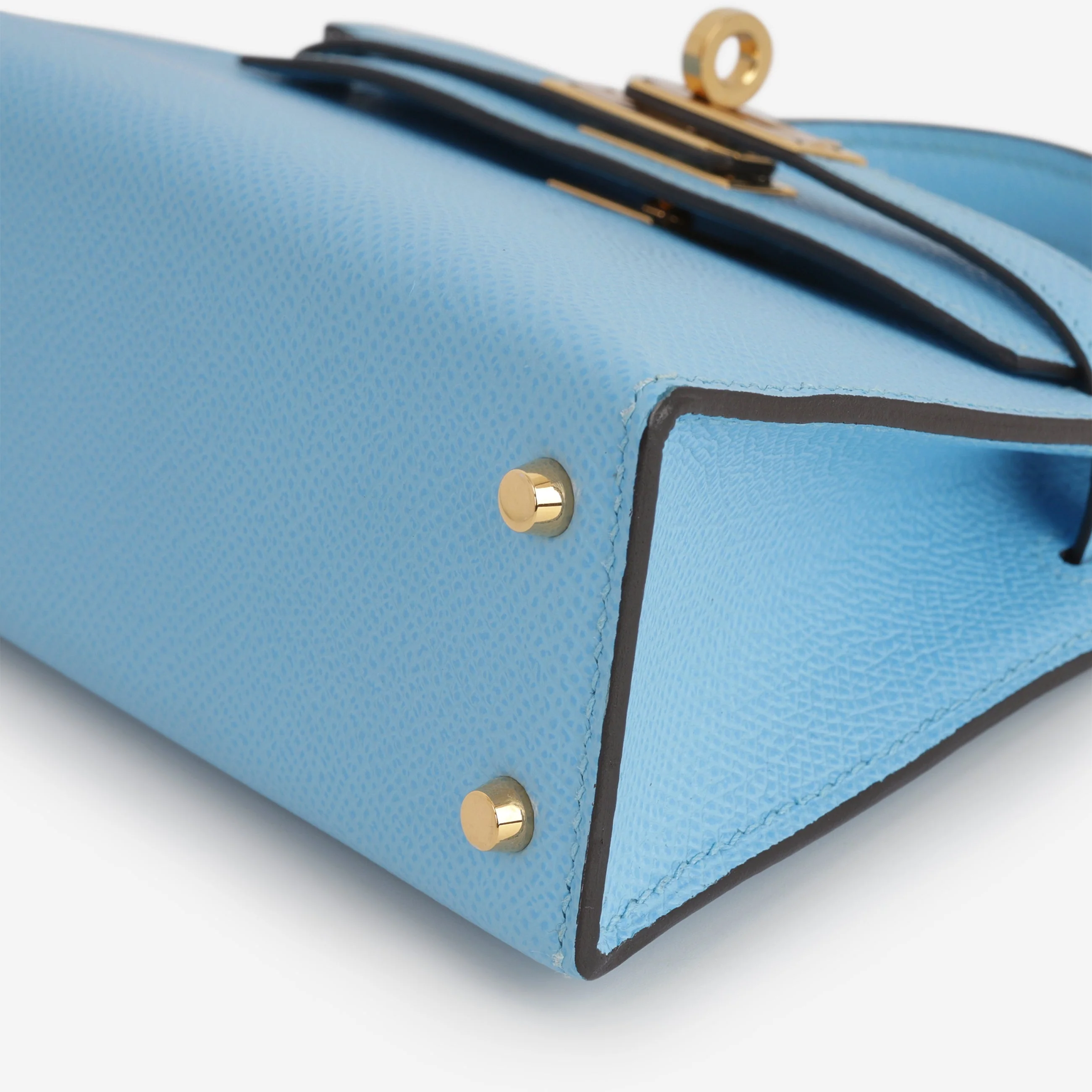 Hermès Mini Kelly 20 - Celeste Epsom | Gold Hardware - Image 7