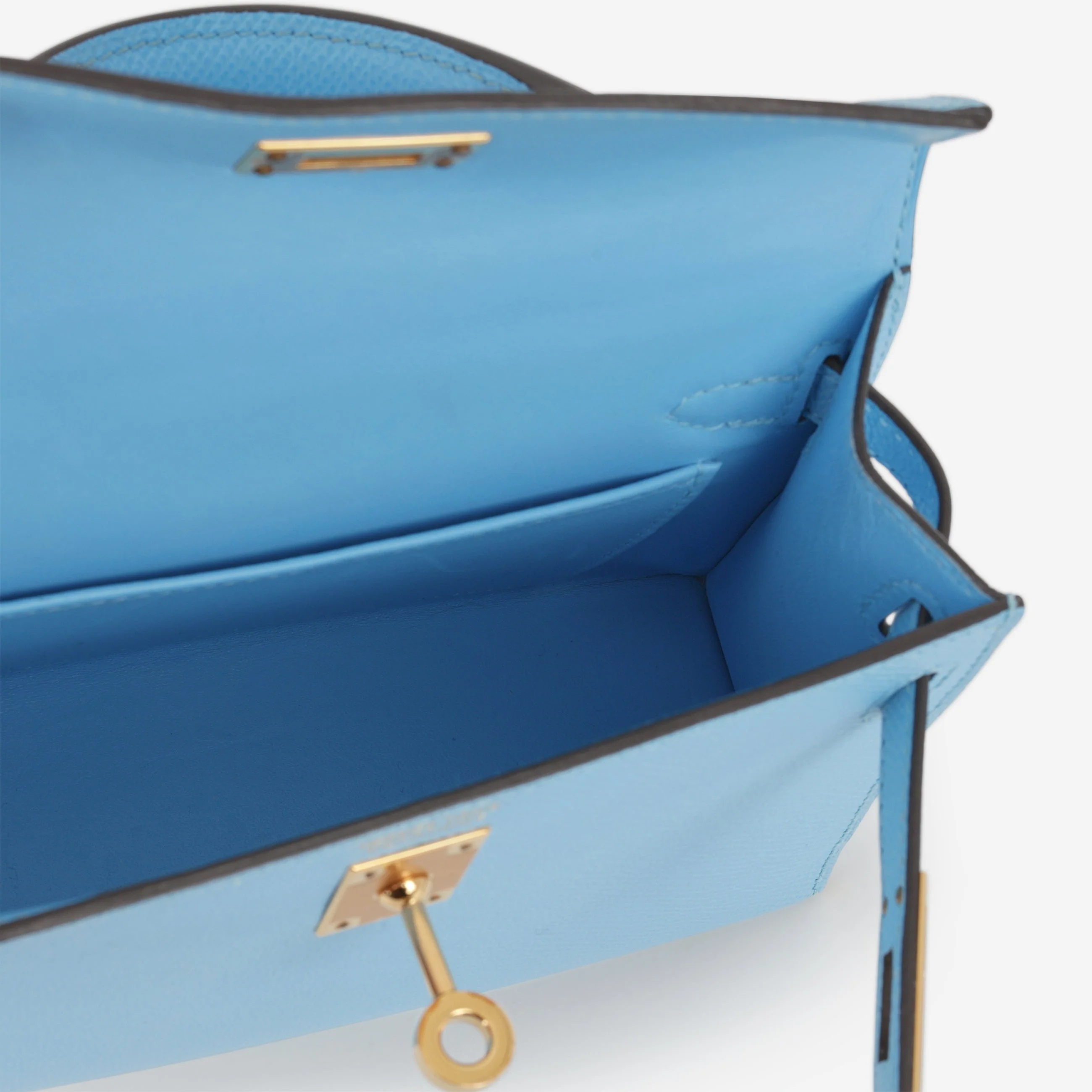 Hermès Mini Kelly 20 - Celeste Epsom | Gold Hardware - Image 8