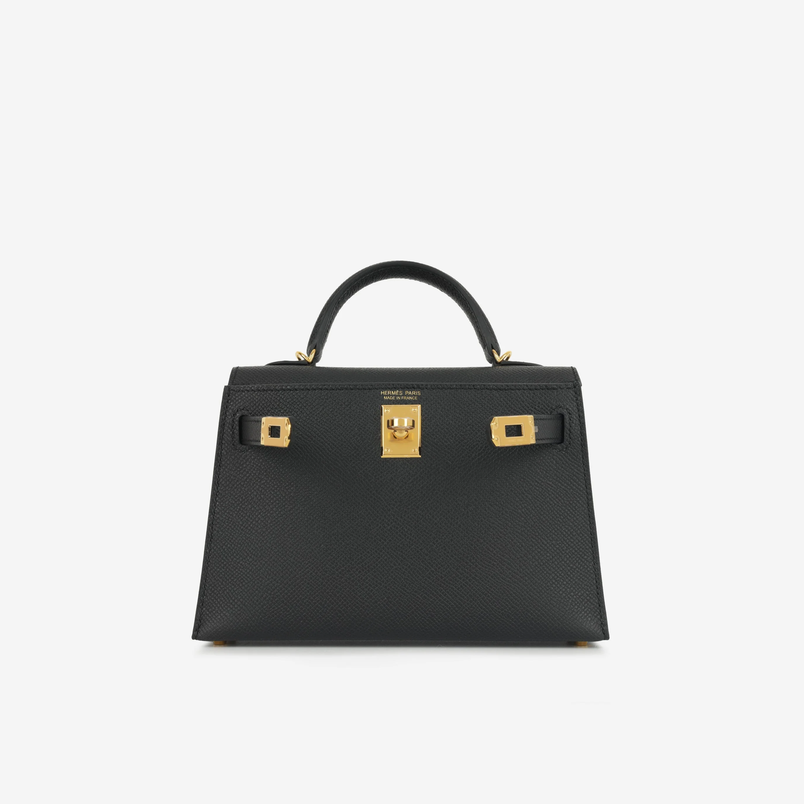 Hermès Mini Kelly 20cm - Black Epsom | Gold Hardware - Image 6