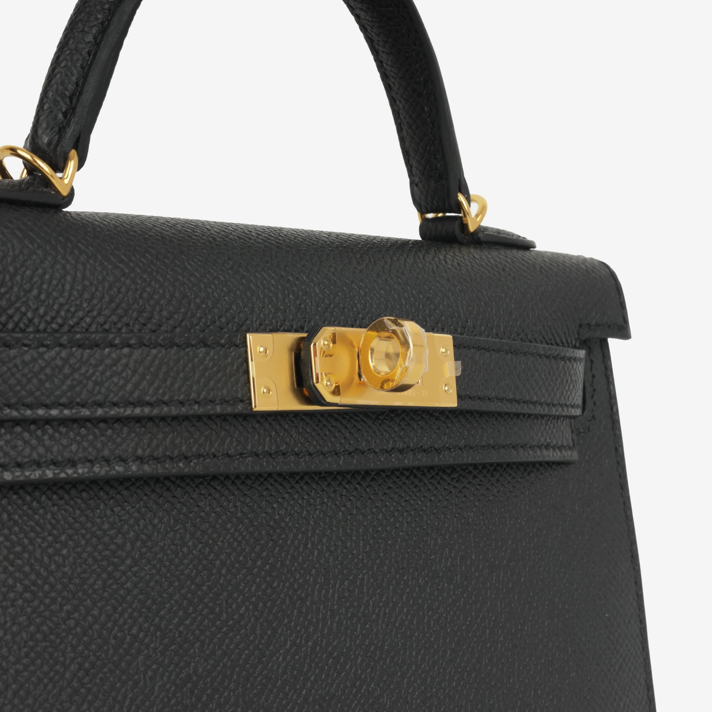 Hermès Mini Kelly 20cm - Black Epsom | Gold Hardware - Image 7
