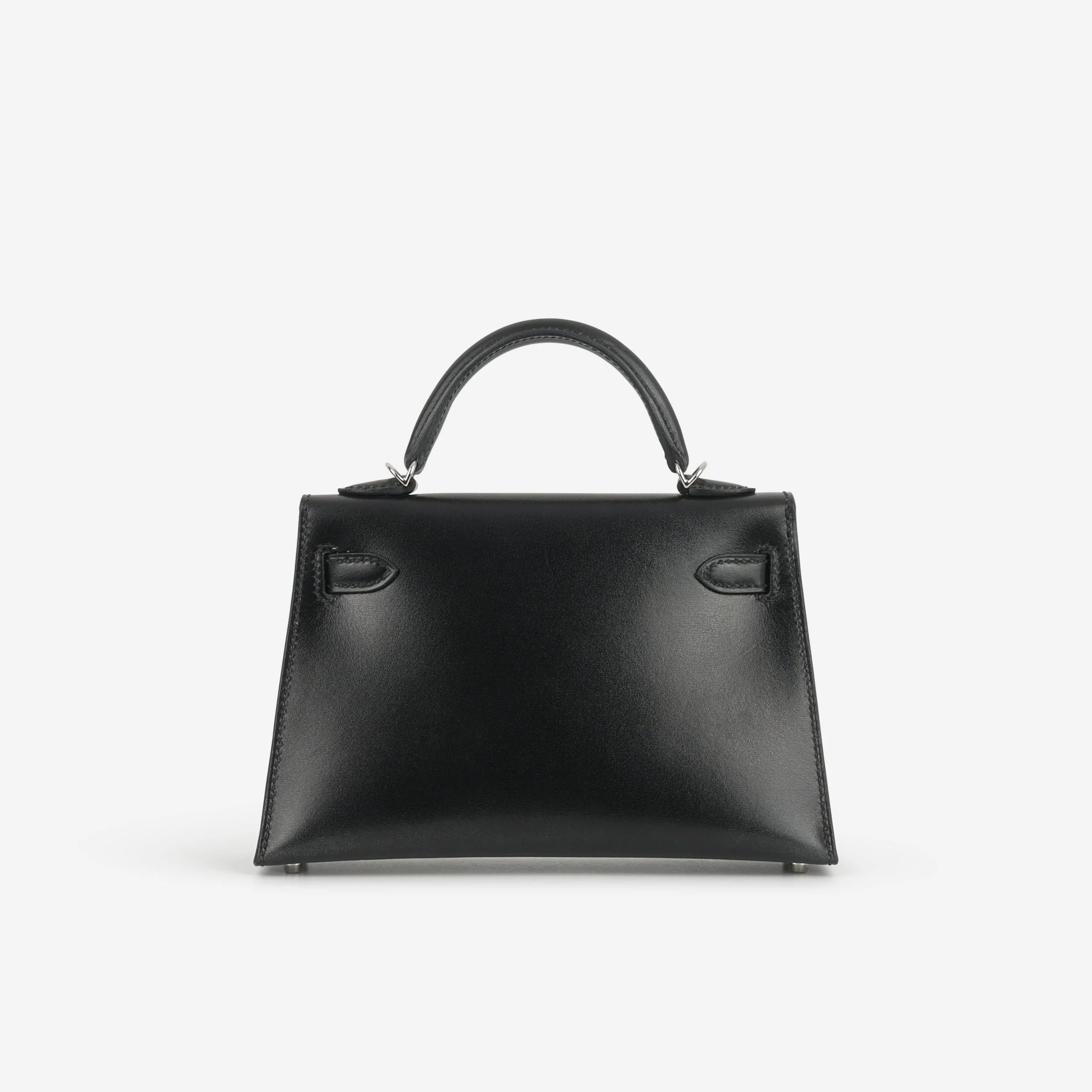 Hermès Mini Kelly - Black Box Calf | Palladium Hardware - Image 4