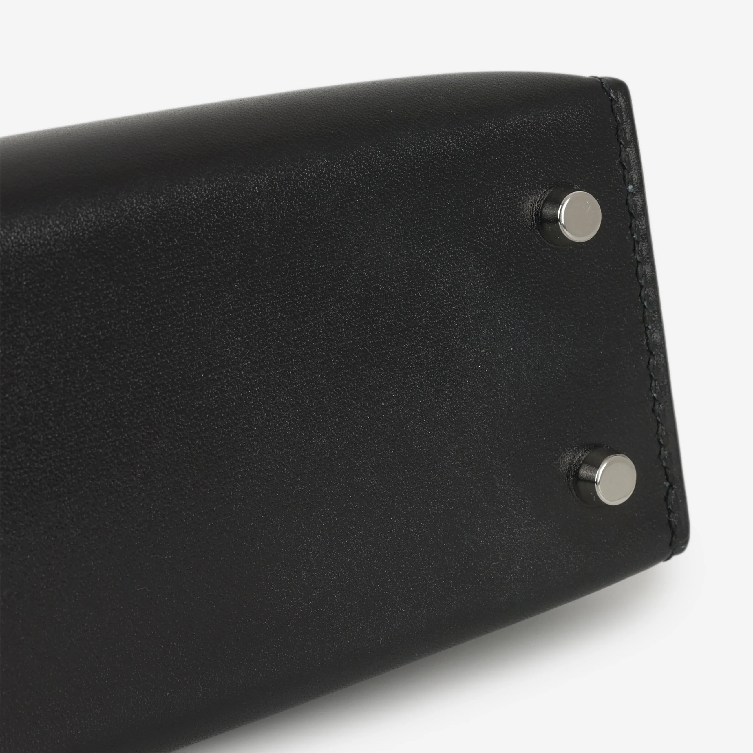 Hermès Mini Kelly - Black Box Calf | Palladium Hardware - Image 6