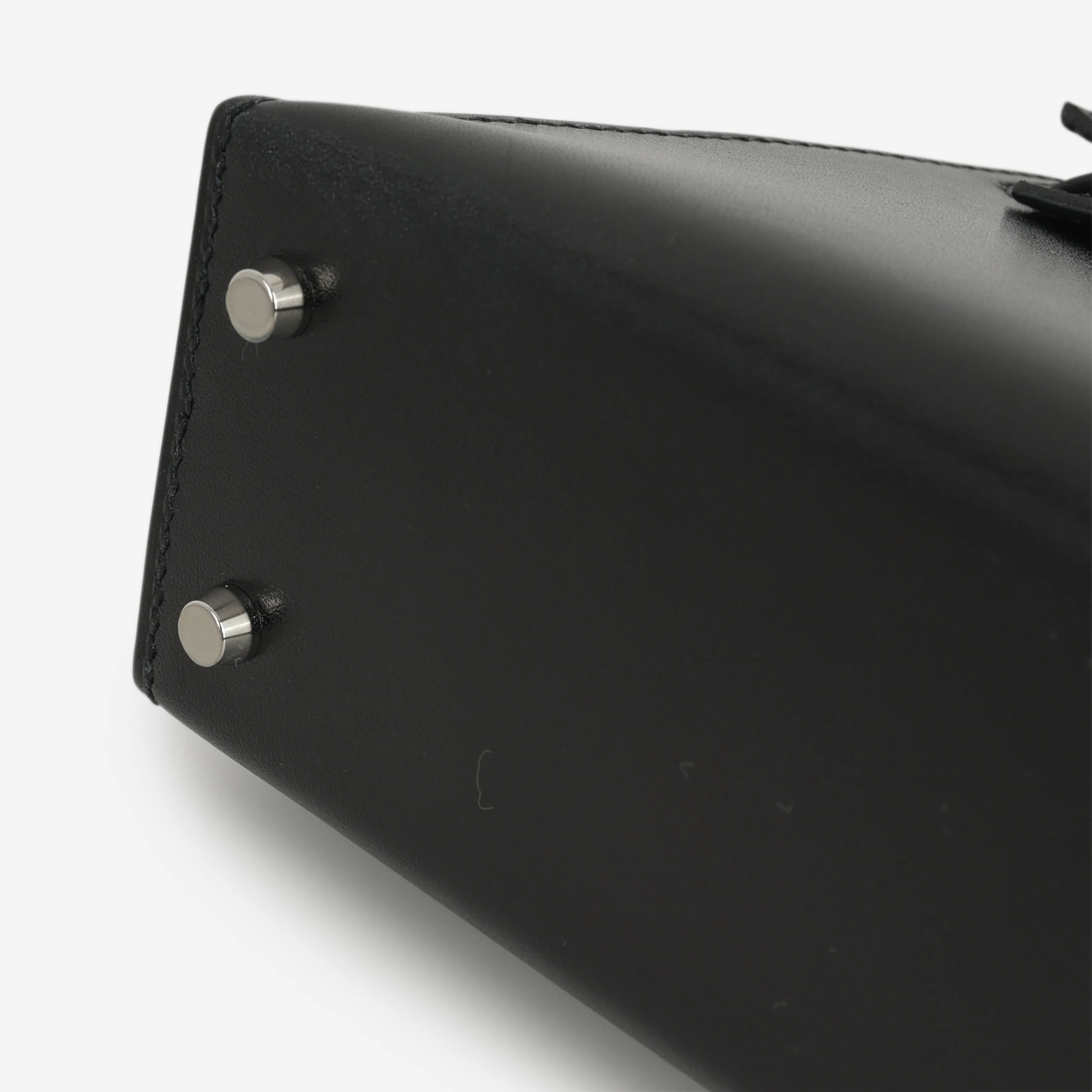 Hermès Mini Kelly - Black Box Calf | Palladium Hardware - Image 7