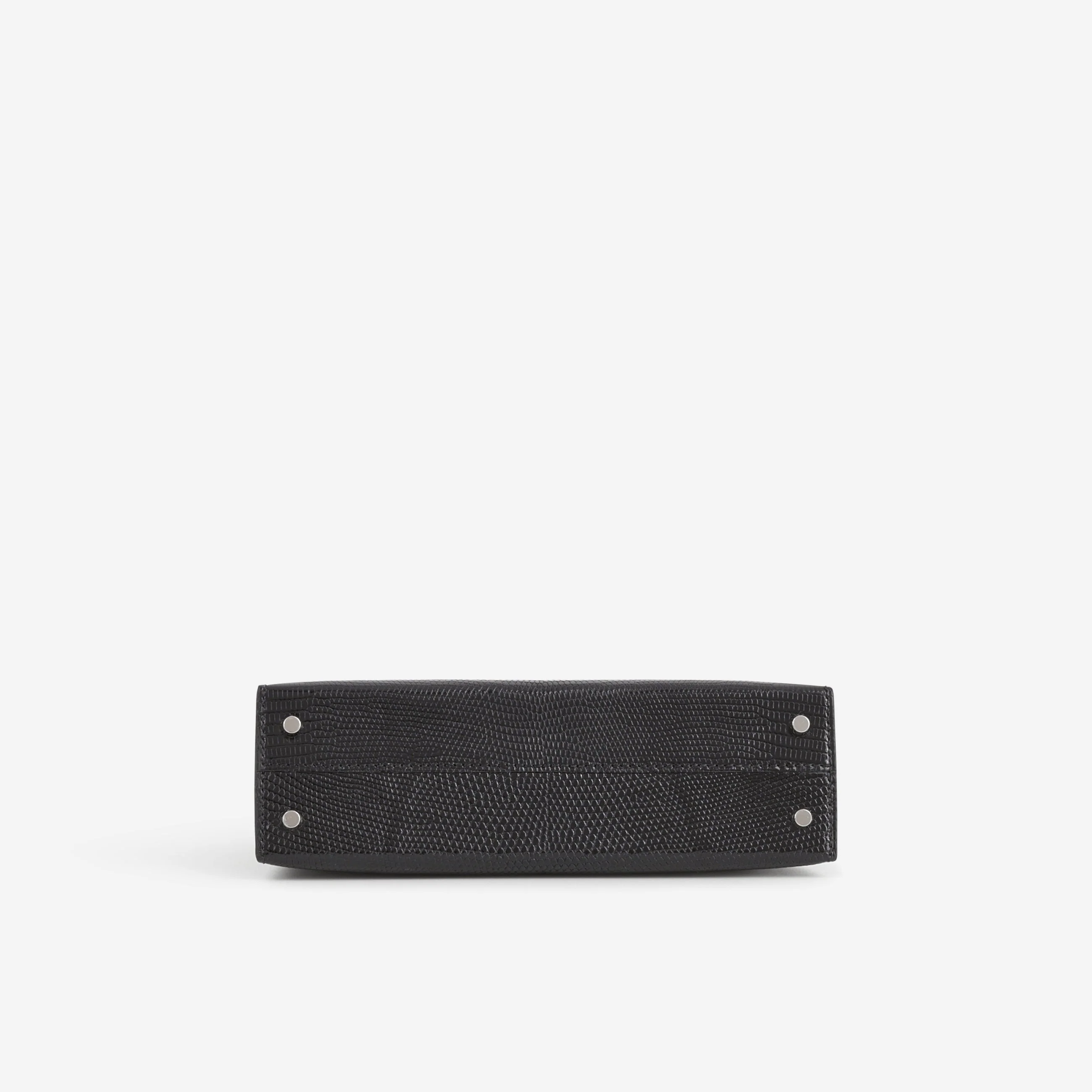 Hermès Mini Kelly - Black Salvator Lizard Lisse | Palladium Hardware - Image 5