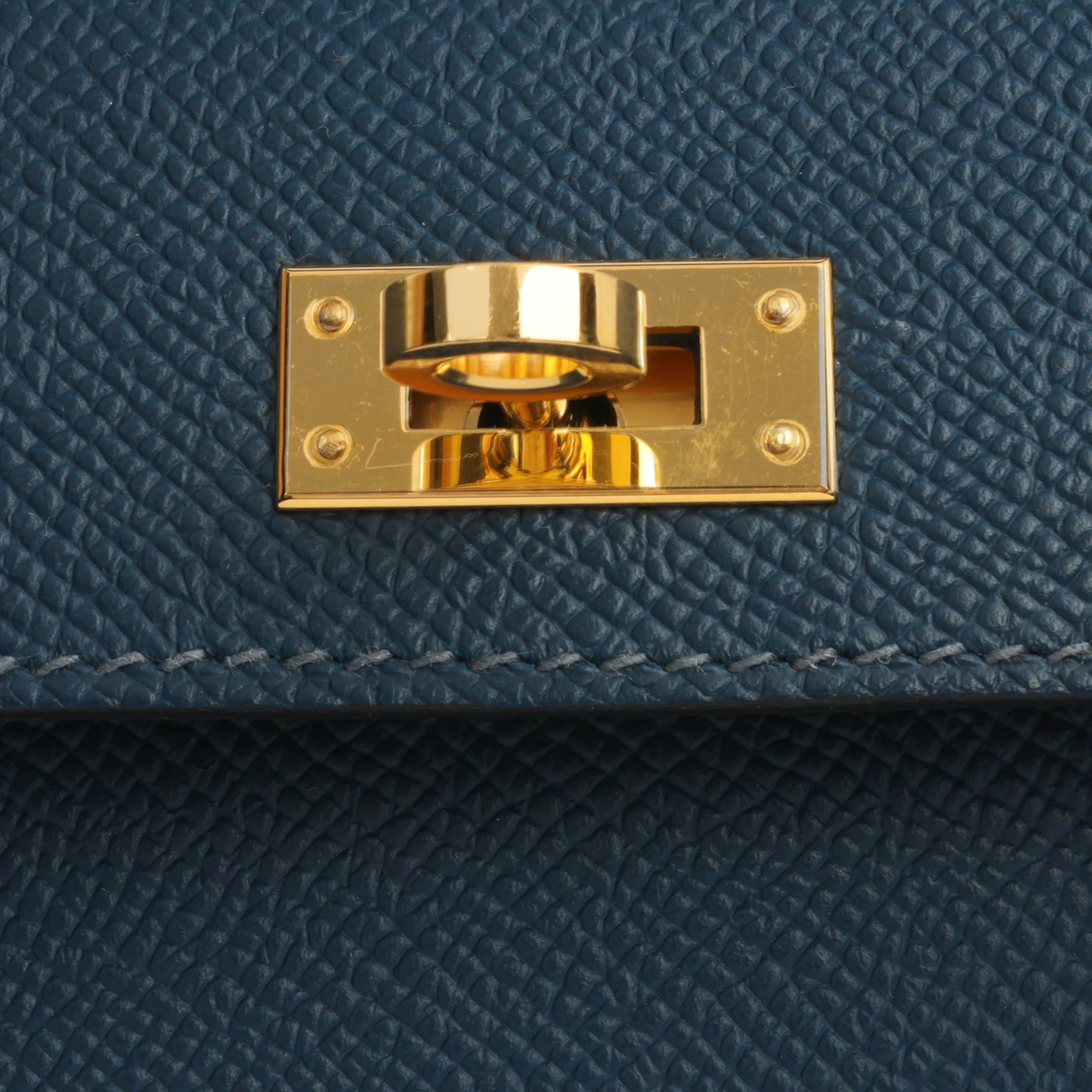 Hermès Mini Kelly - Bleu De Prusse Epsom | Gold Hardware - Image 9
