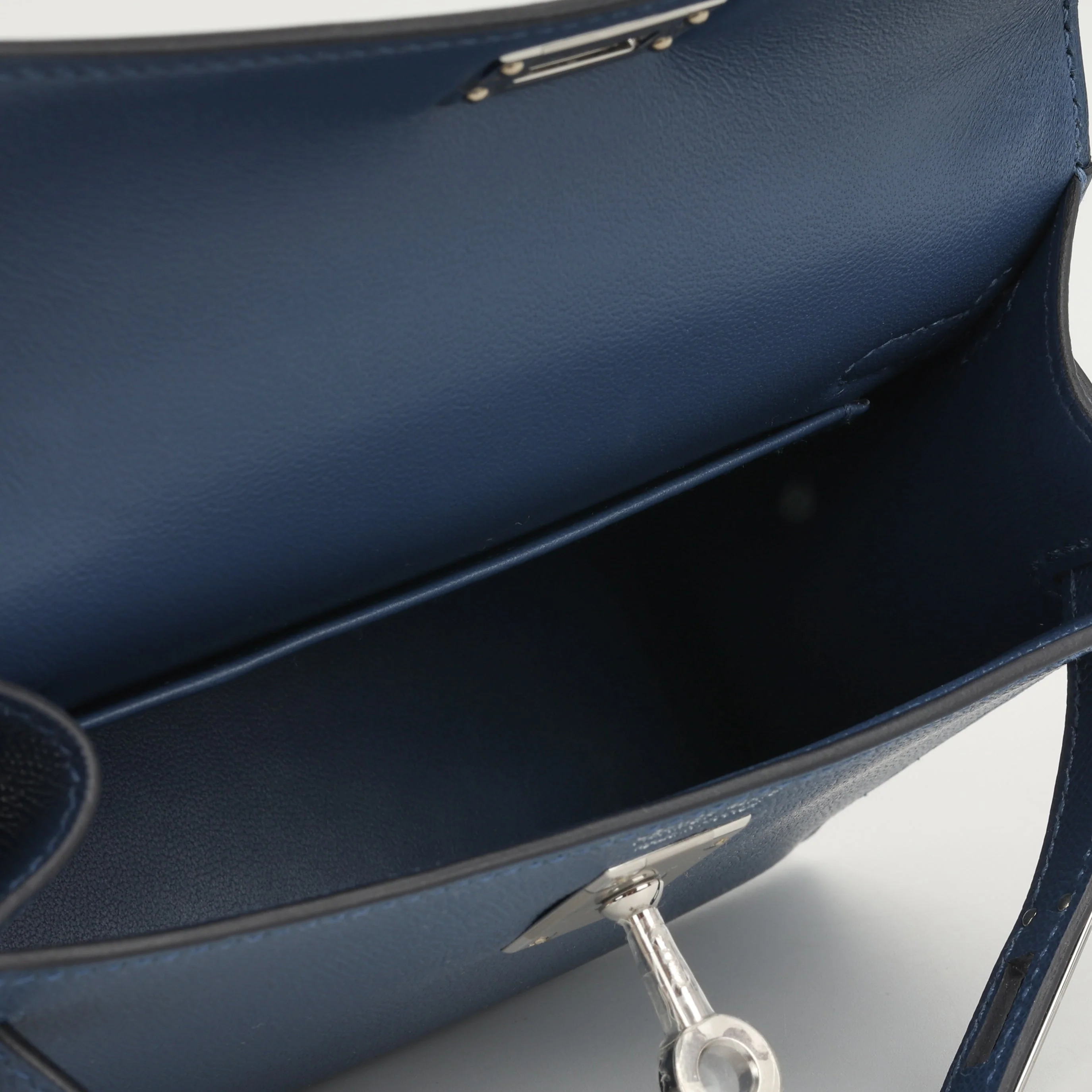Hermès Mini Kelly - Bleu Tie Madame - Image 7