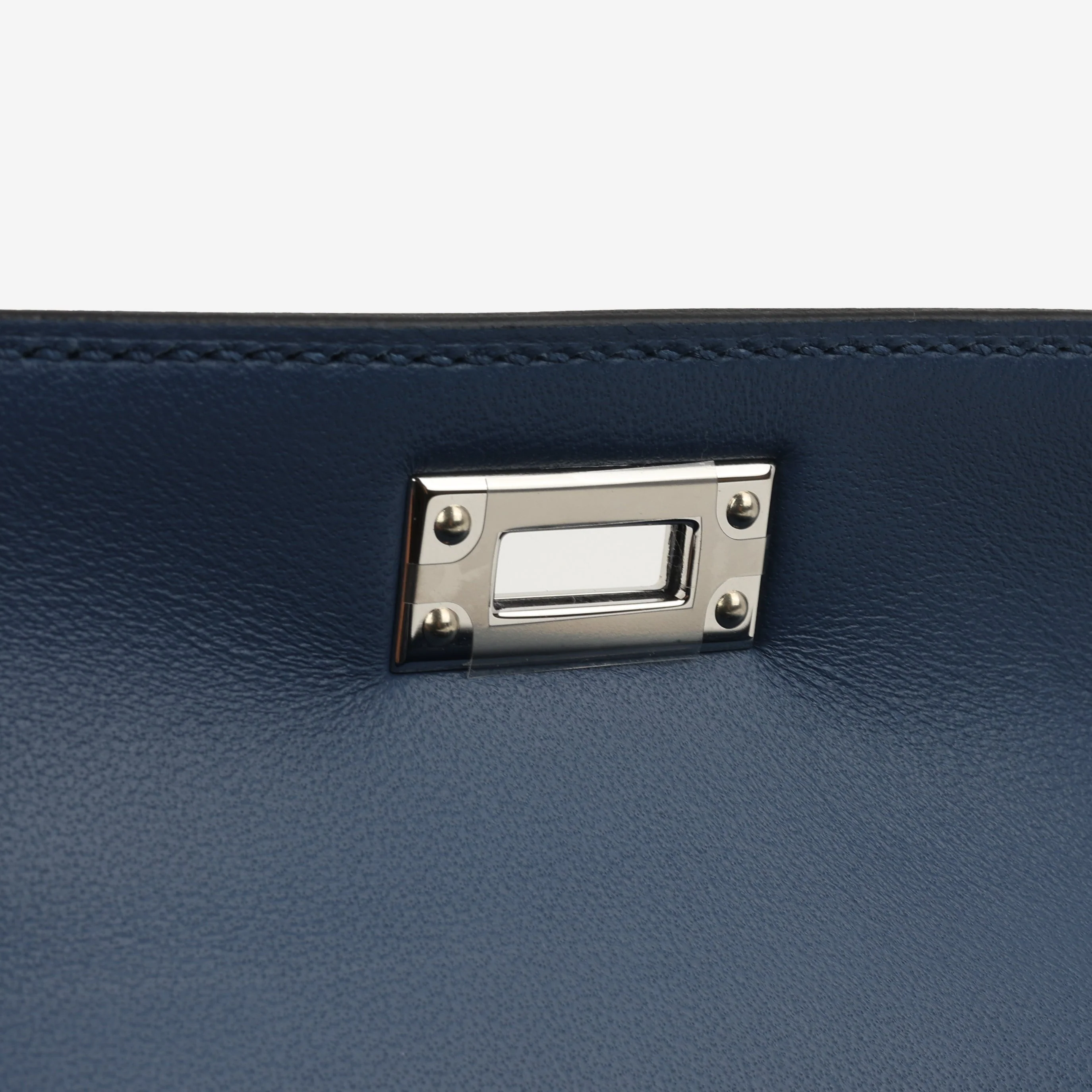 Hermès Mini Kelly - Bleu Tie Madame - Image 8