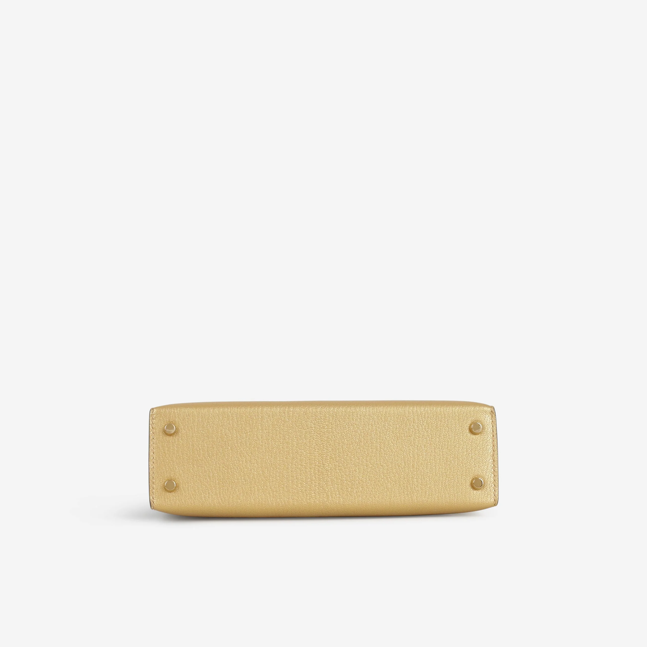 Hermès Mini Kelly - Dore Chevre | Permabrass Hardware - Image 5