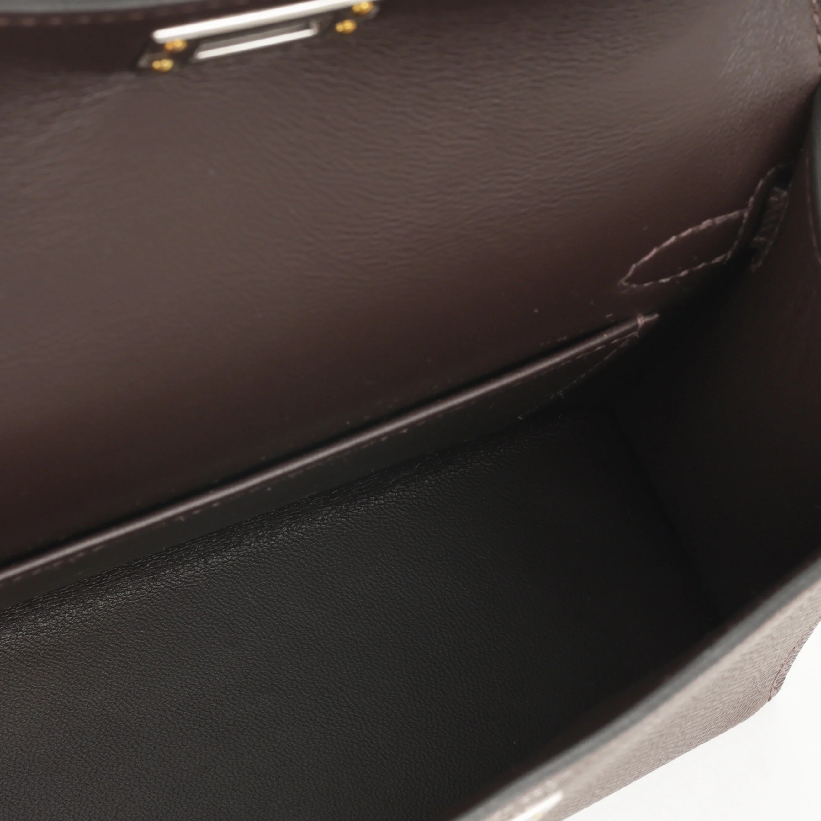 Hermès Mini Kelly - Ebene Epsom | Electrum Hardware (NWT) - Image 10