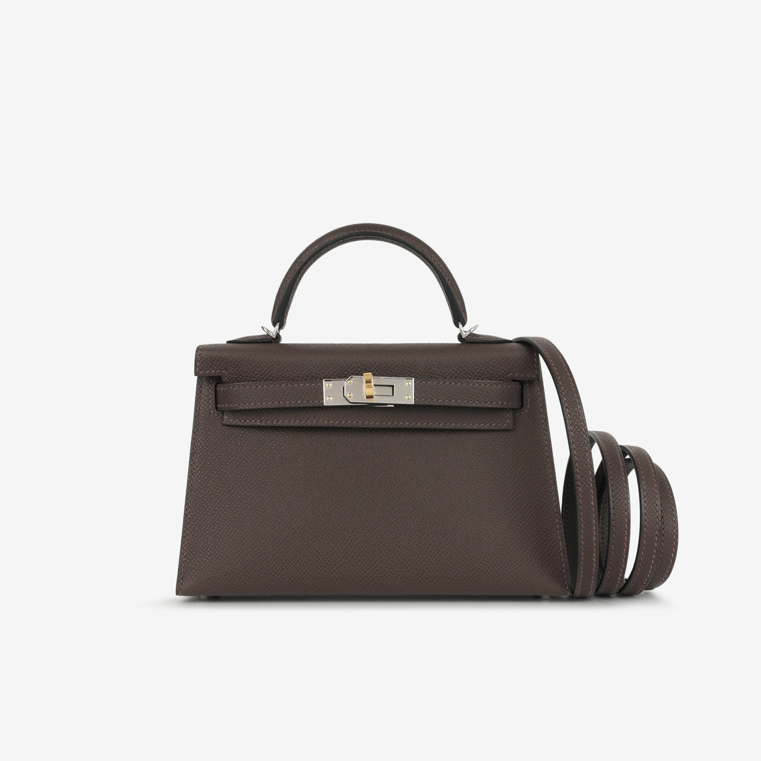 Hermès Mini Kelly - Ebene Epsom | Electrum Hardware (NWT) - Image 3