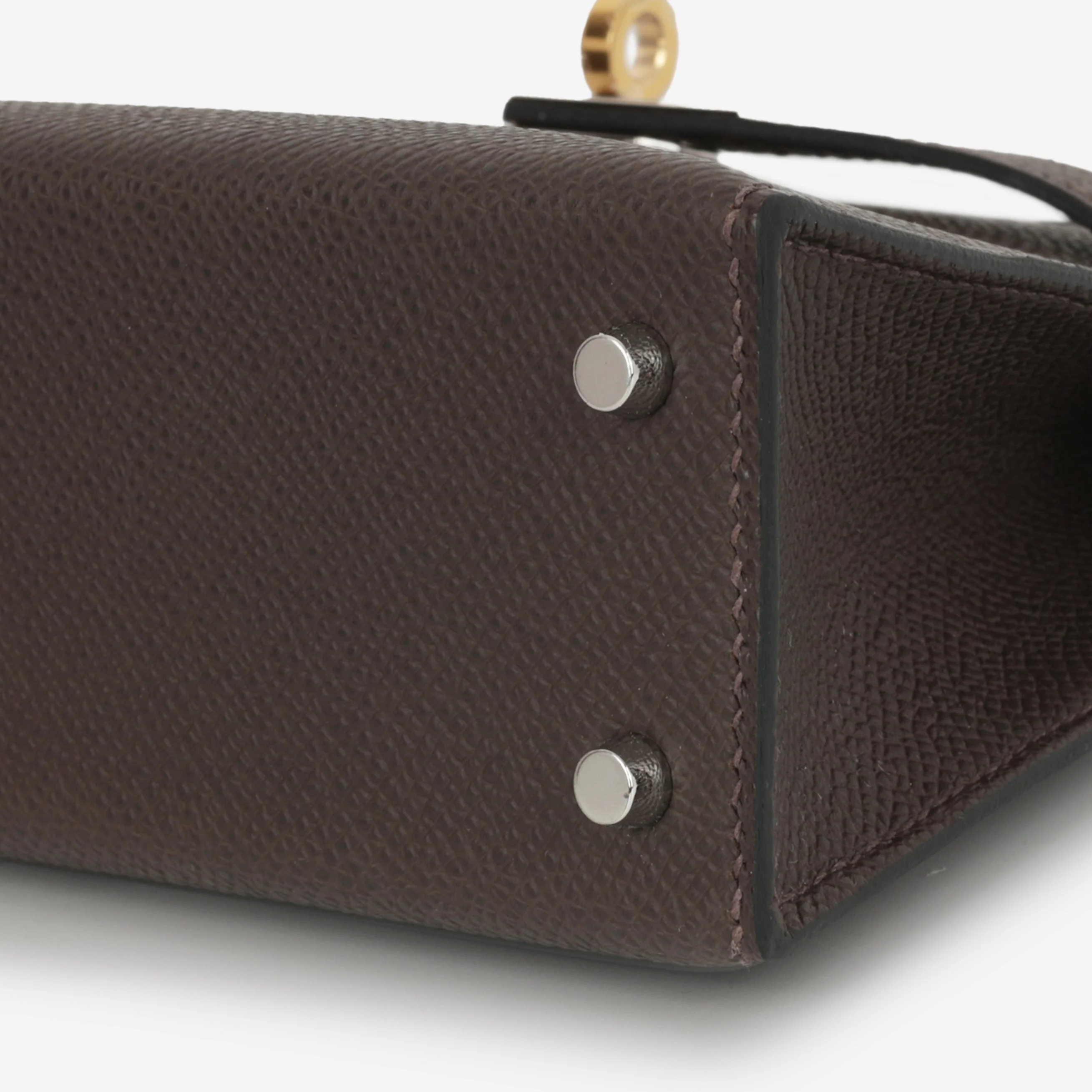 Hermès Mini Kelly - Ebene Epsom | Electrum Hardware (NWT) - Image 6