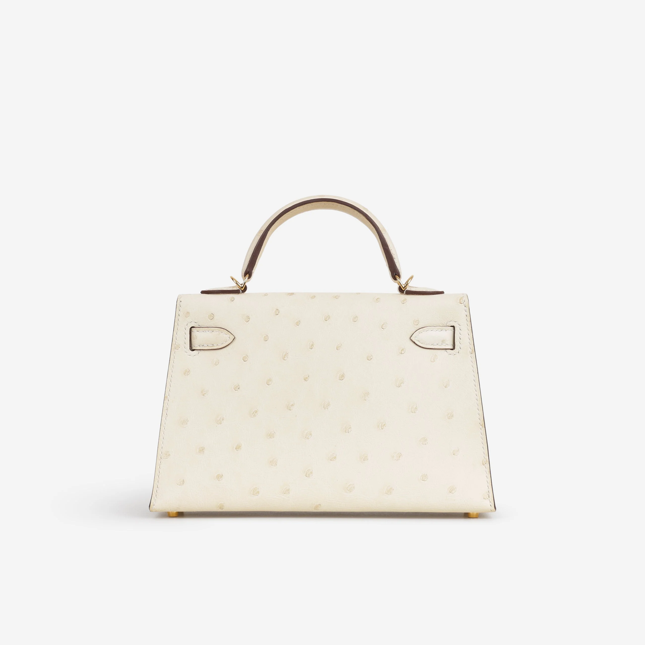 Hermès Mini Kelly - Nata Ostrich | Gold hardware - Image 4