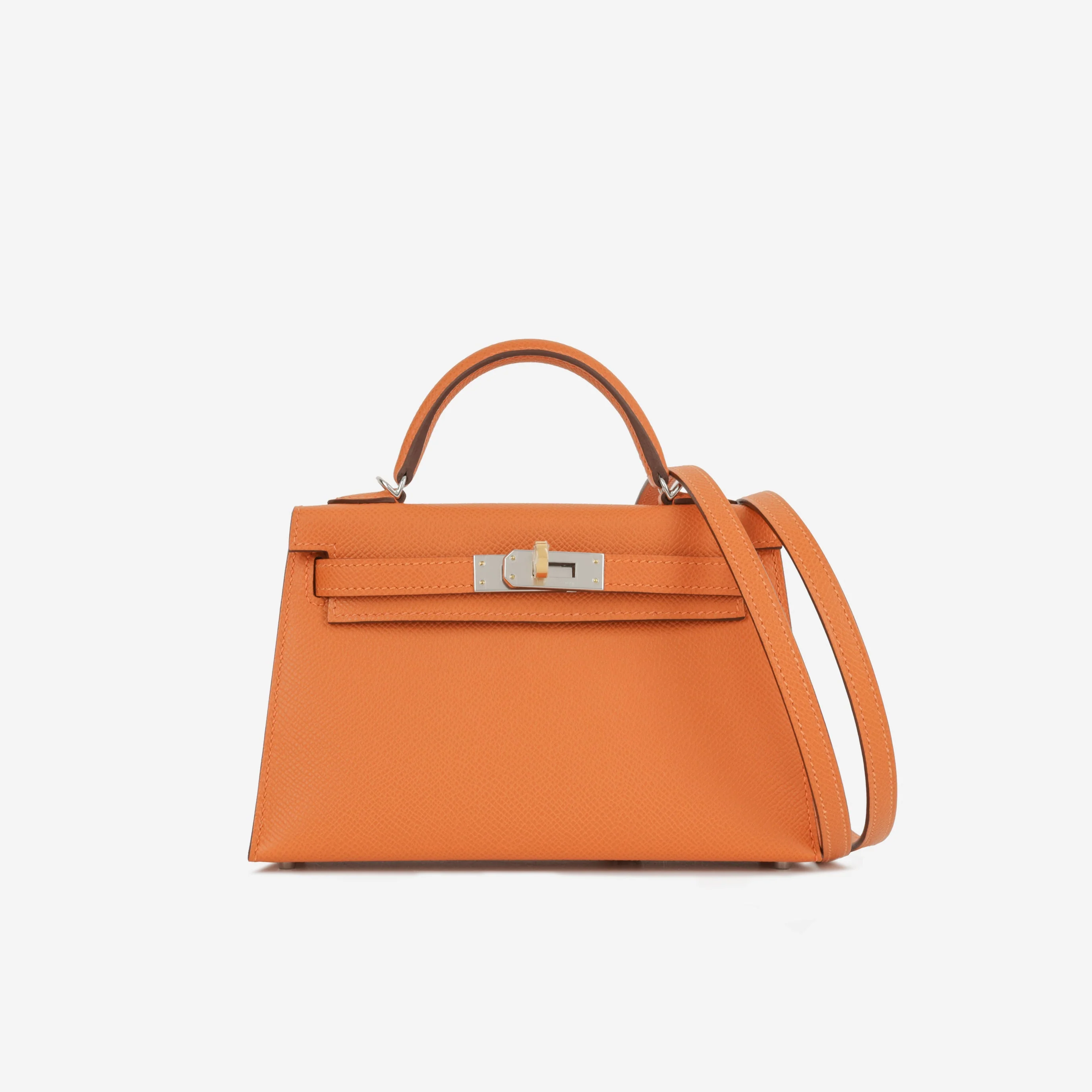 Hermès Mini Kelly - Orange Epsom | Electrum Hardware - Image 4