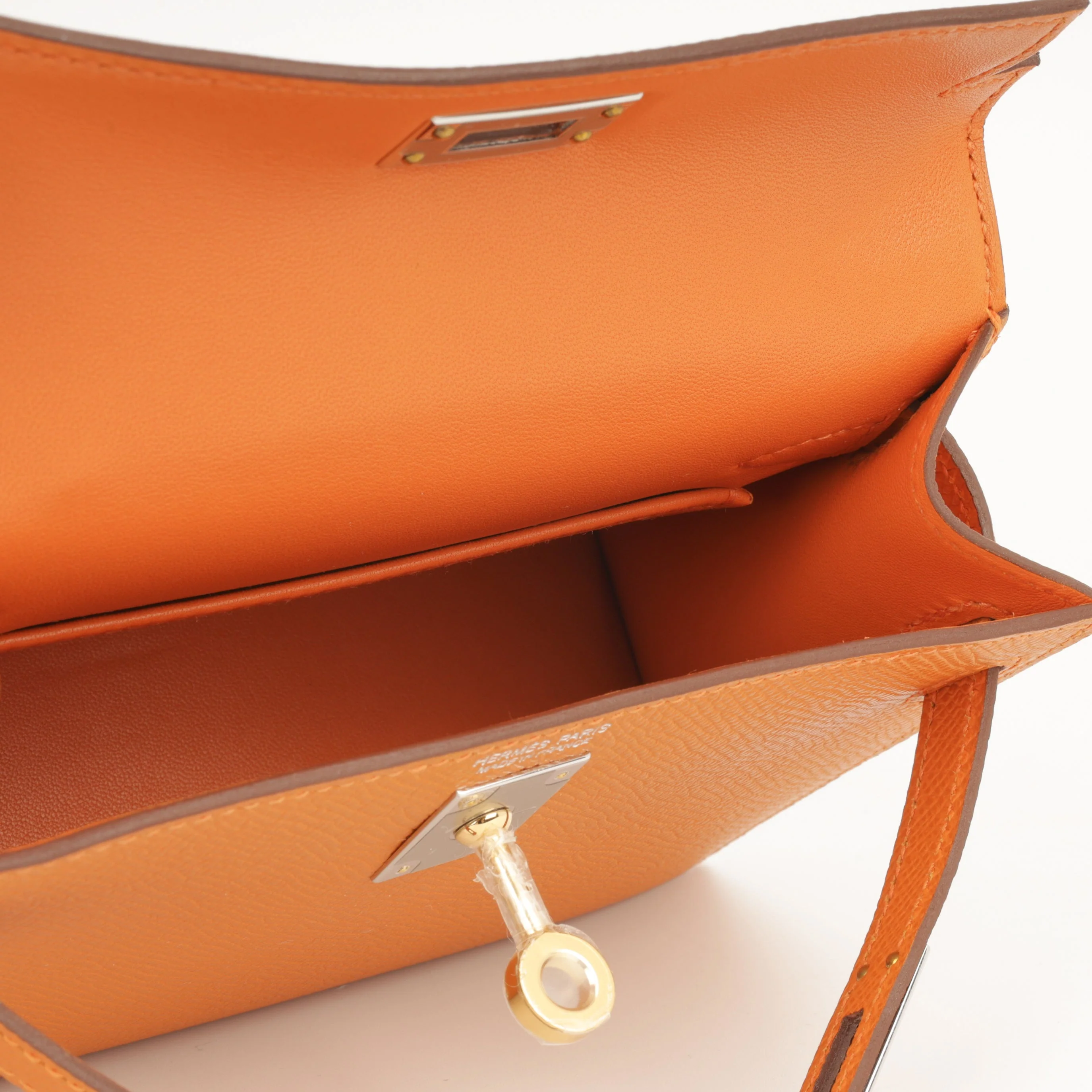 Hermès Mini Kelly - Orange Epsom | Electrum Hardware - Image 7
