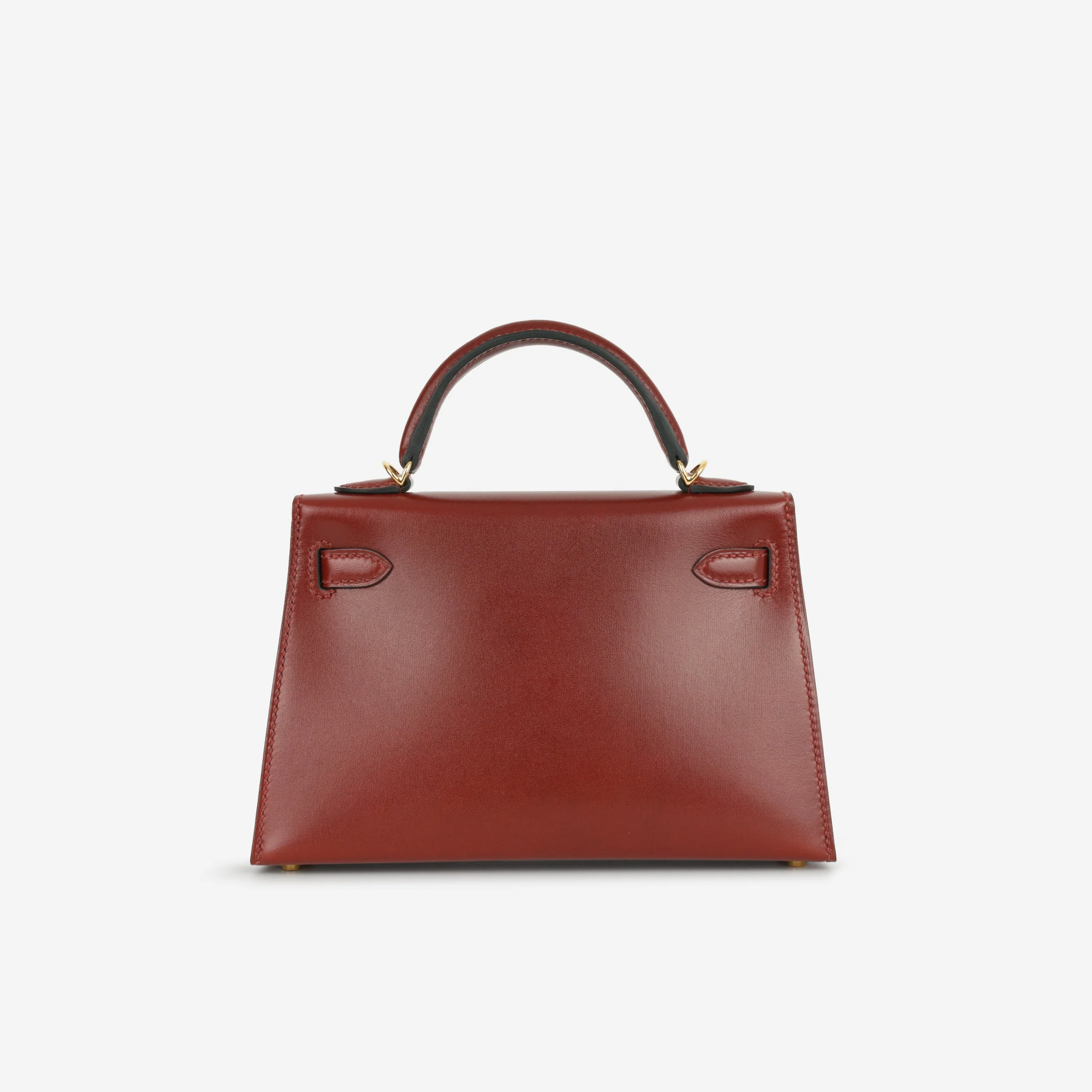 Hermès Mini Kelly - RougeH Box Calf | Gold Hardware - Image 4