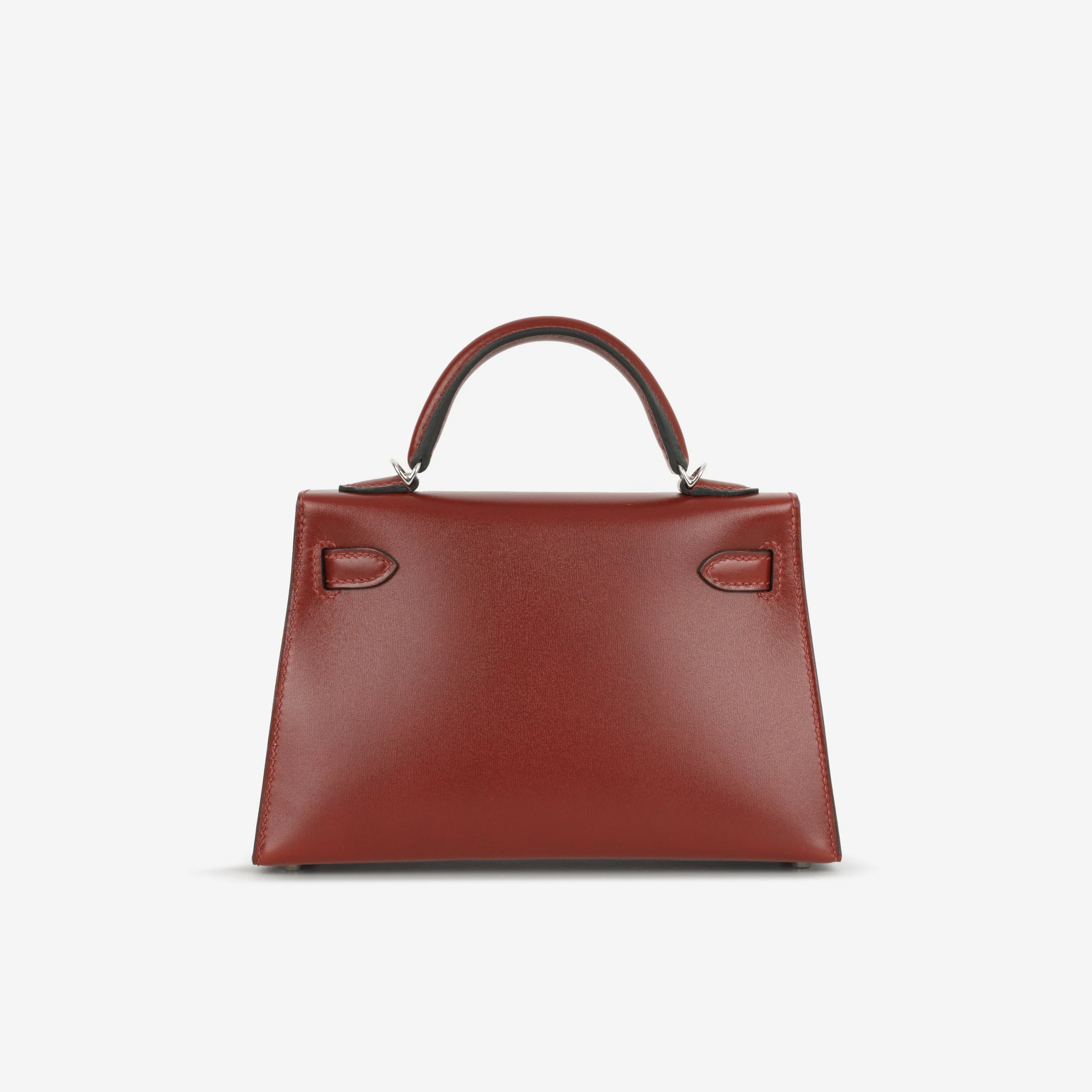 Hermès Mini Kelly - RougeH Box Calf | Palladium Hardware - Image 3