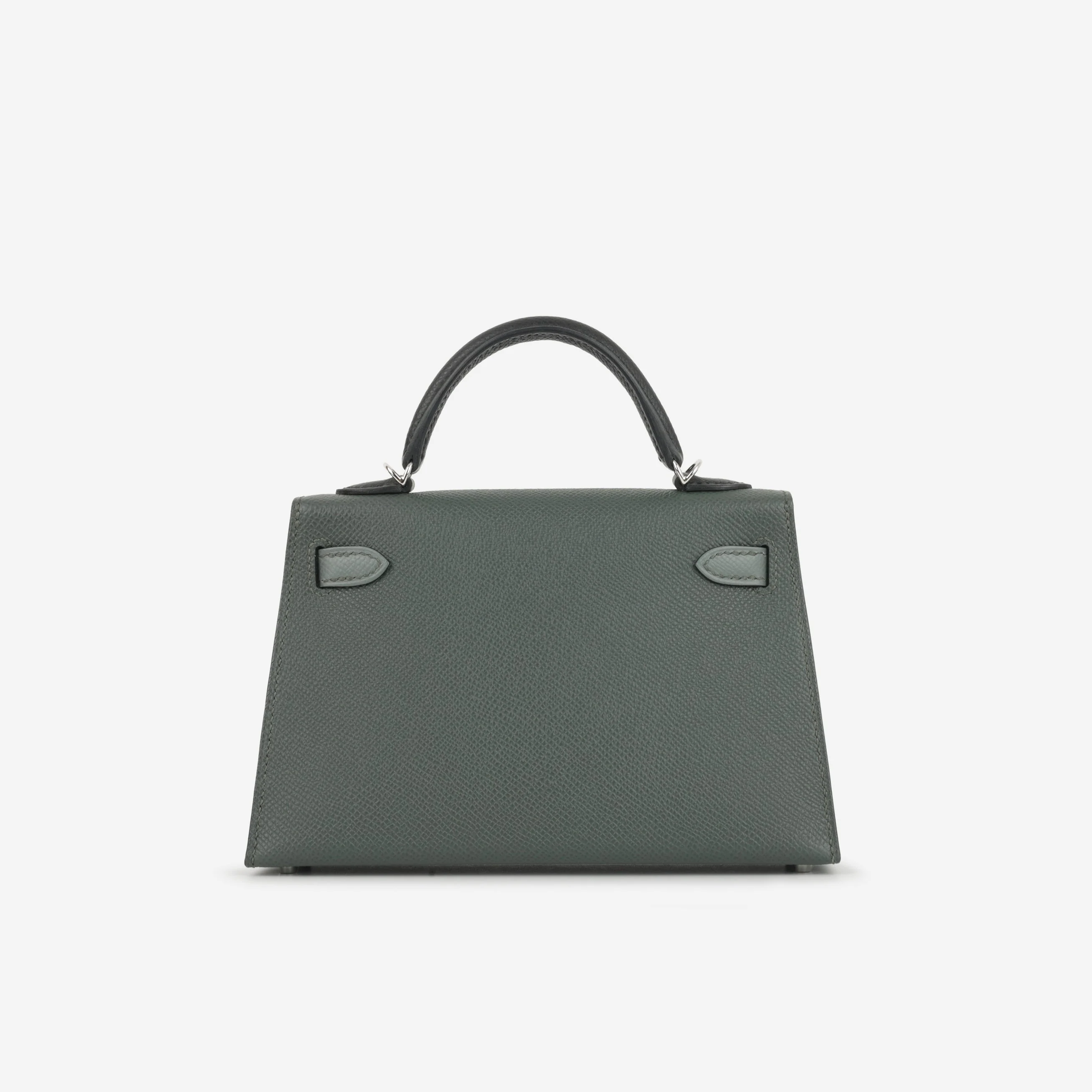 Hermès Mini Kelly Tricolore - Vert Amande / Noir Epsom / Vert Mangrove | Palladium Hardware - Image 4