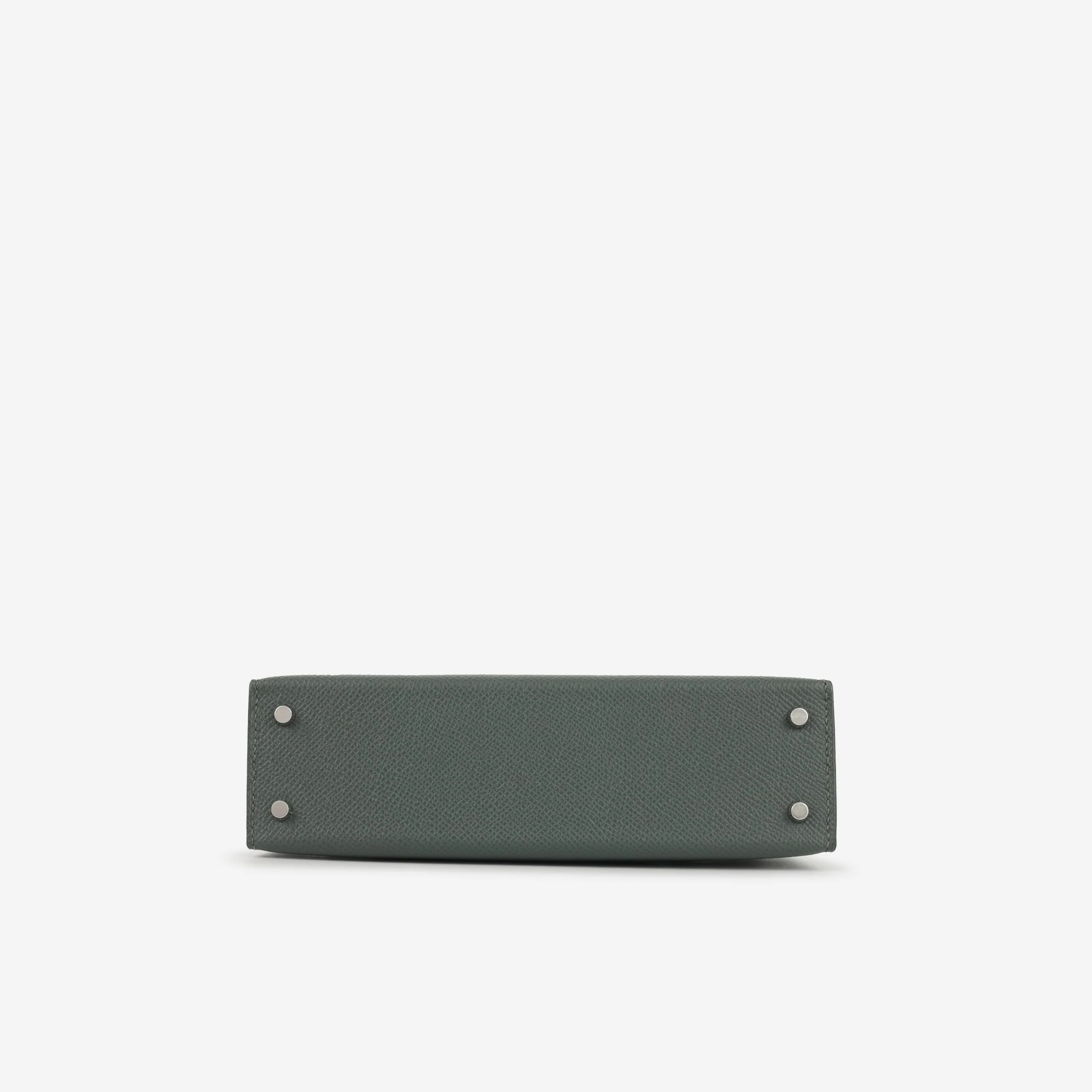 Hermès Mini Kelly Tricolore - Vert Amande / Noir Epsom / Vert Mangrove | Palladium Hardware - Image 5