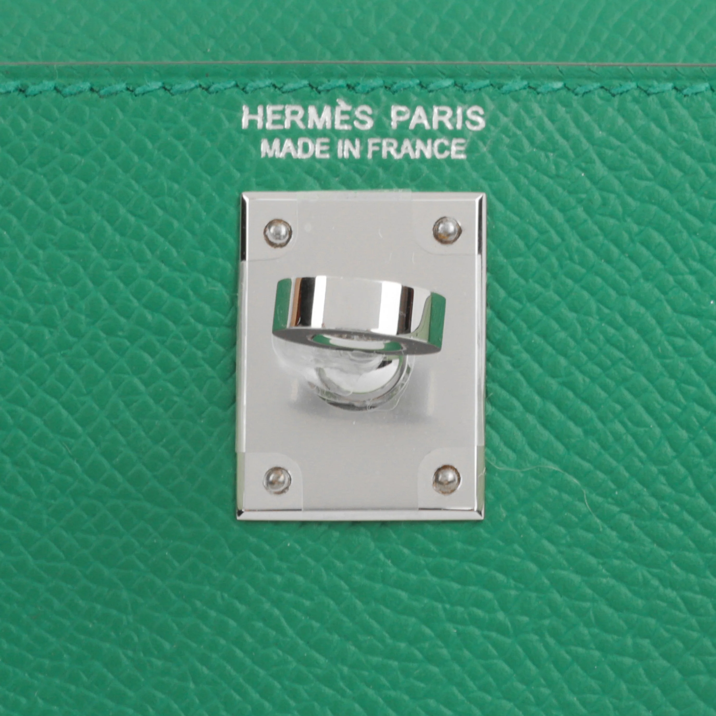 Hermès Mini Kelly Tricolore - Vert Vertigo / Vert Fizz / Bleu Zanzibar Epsom | Palladium Hardware - Image 7