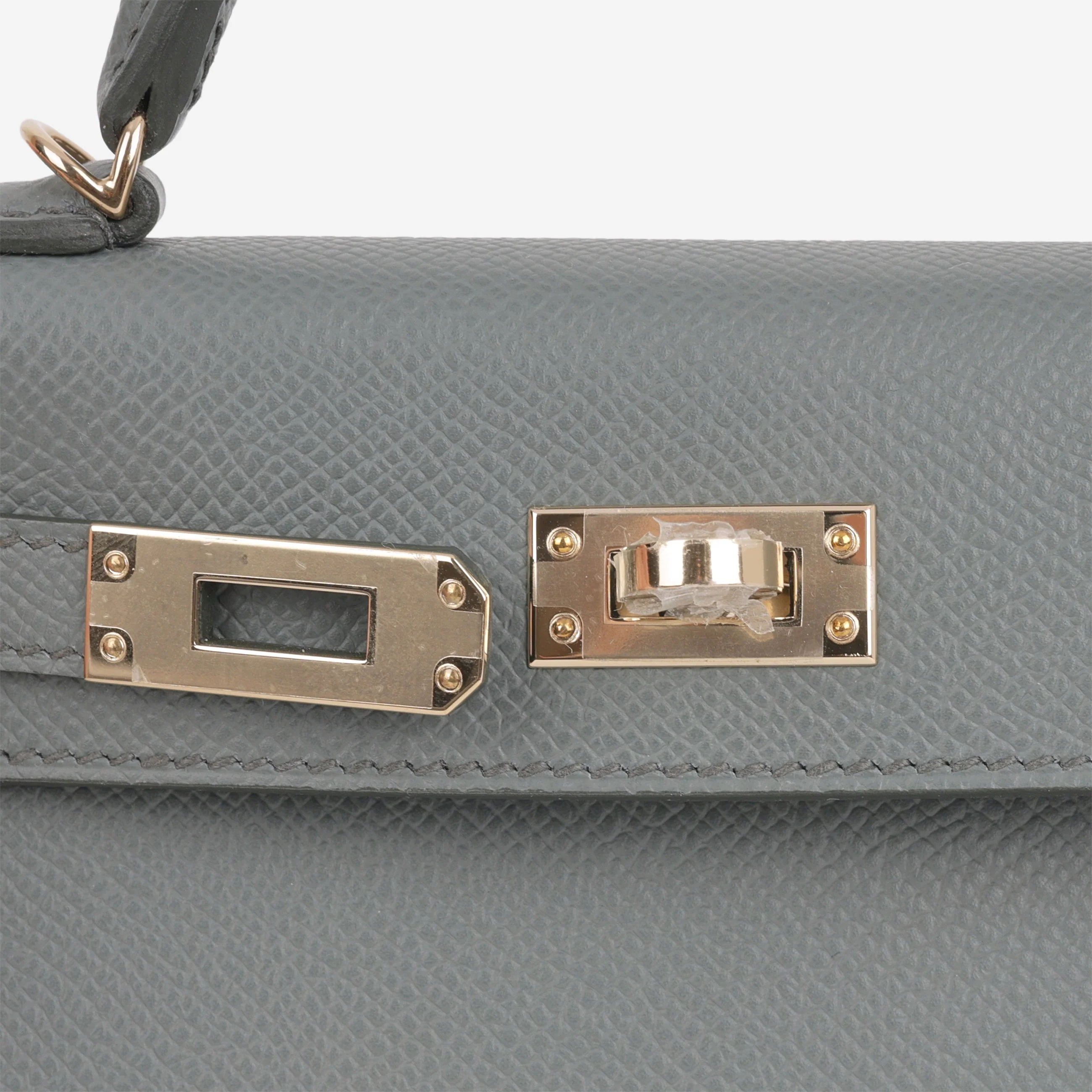 Hermès Mini Kelly - Vert Amande Epsom | Permabrass Hardware - Image 9
