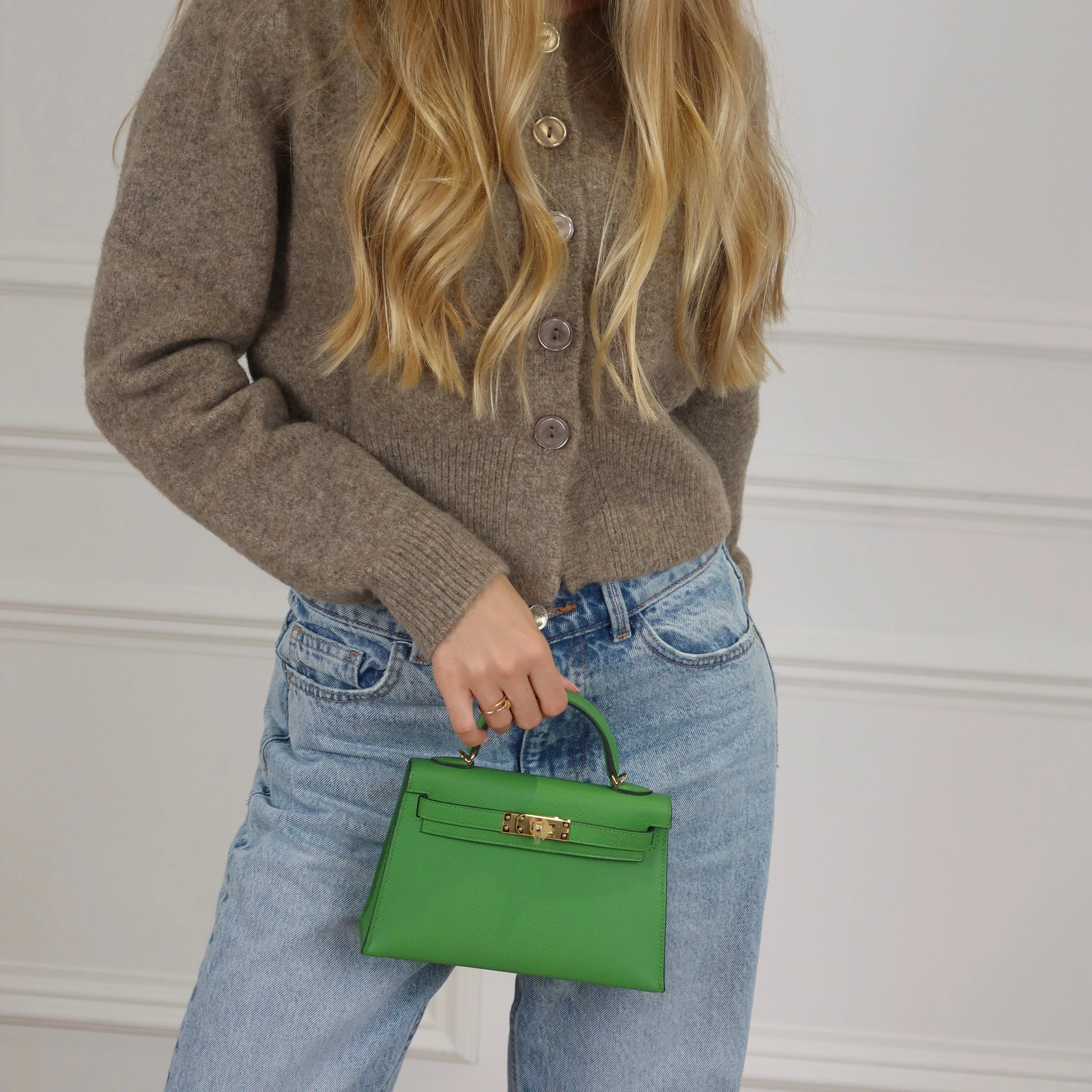 Hermès Mini Kelly - Vert Yucca Epsom | Gold Hardware - Image 13
