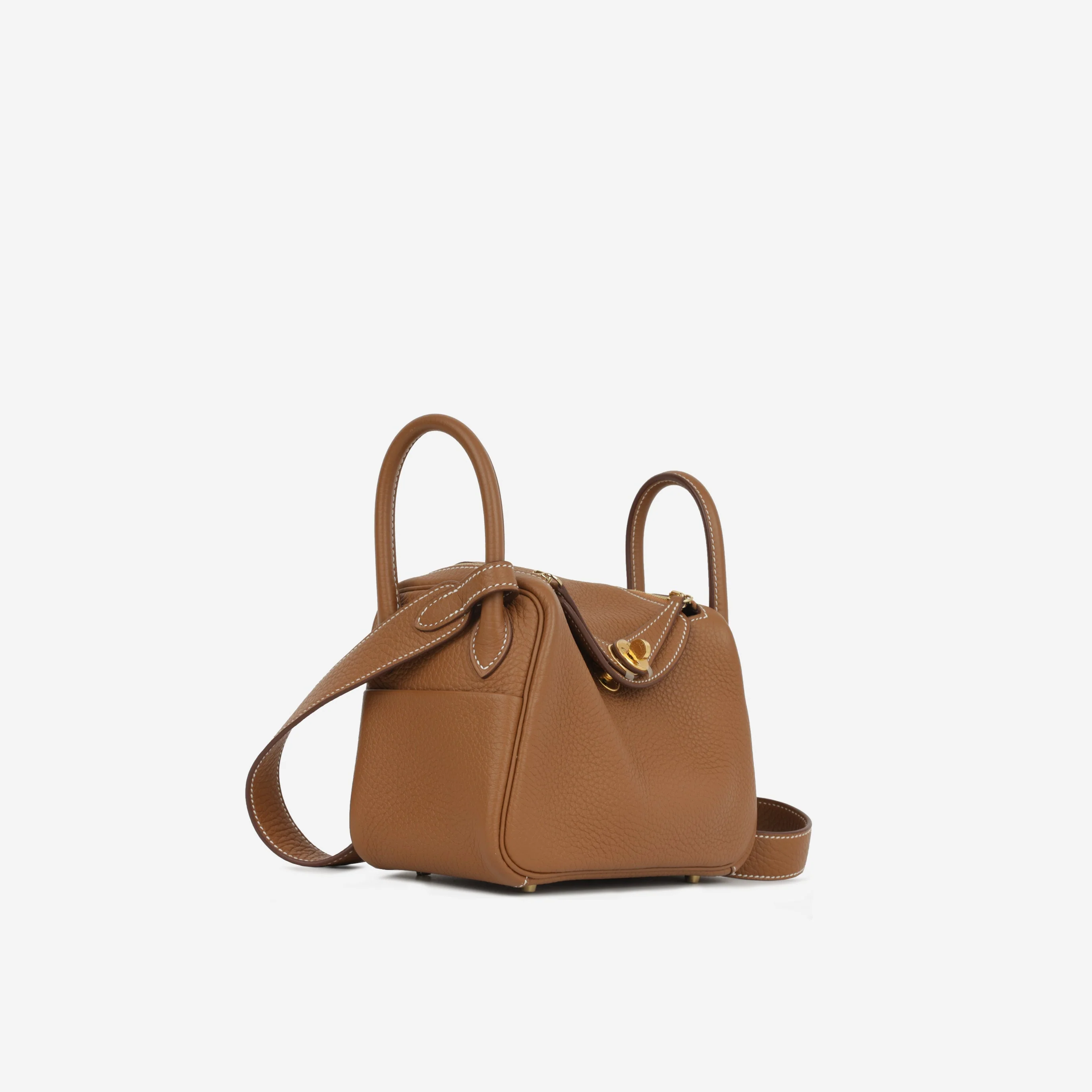 Hermès Mini Lindy - Gold Clemence | Gold Hardware - Image 2