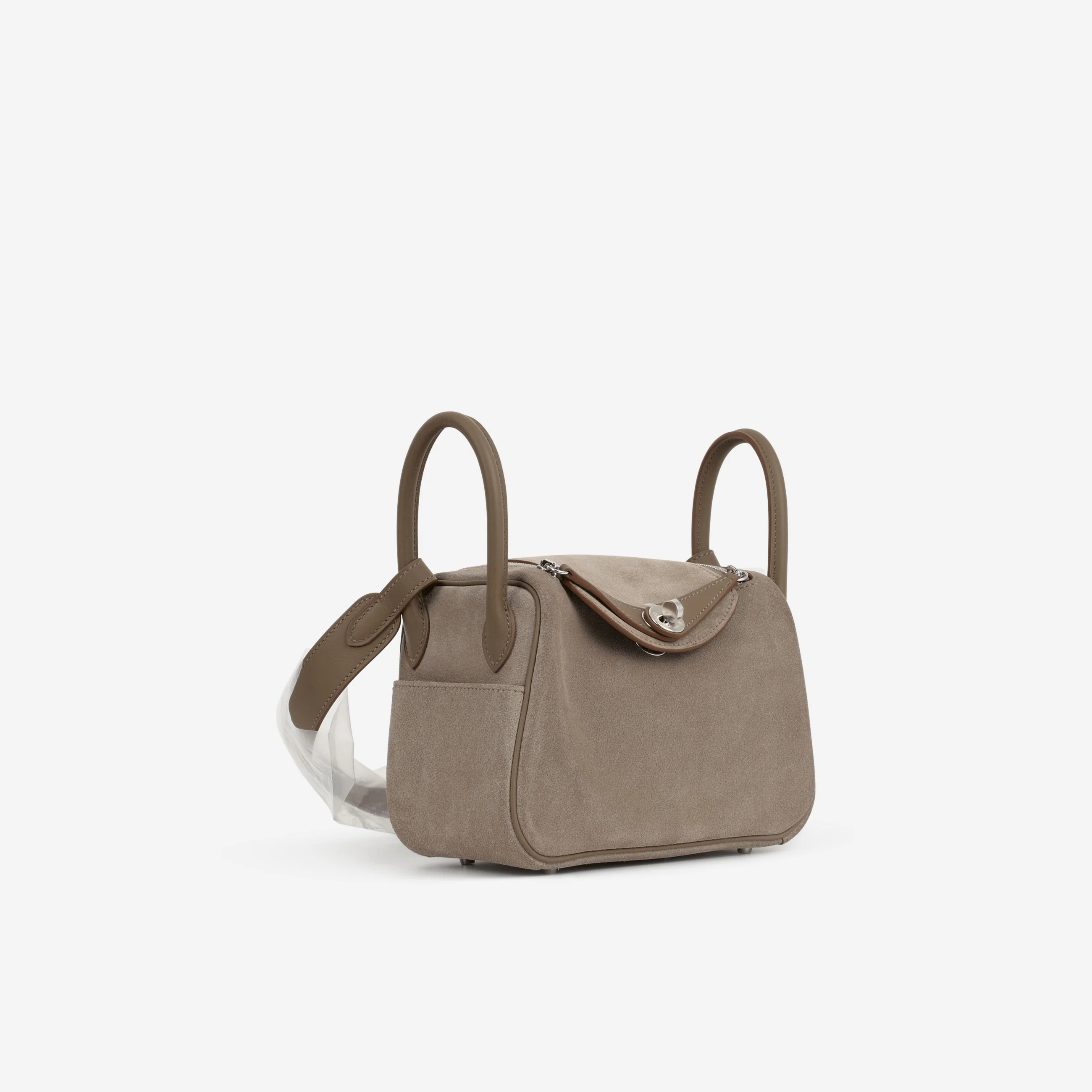 Hermès Mini Lindy - Gris Caillou / Etoupe Swift | Palladium Hardware - Image 2