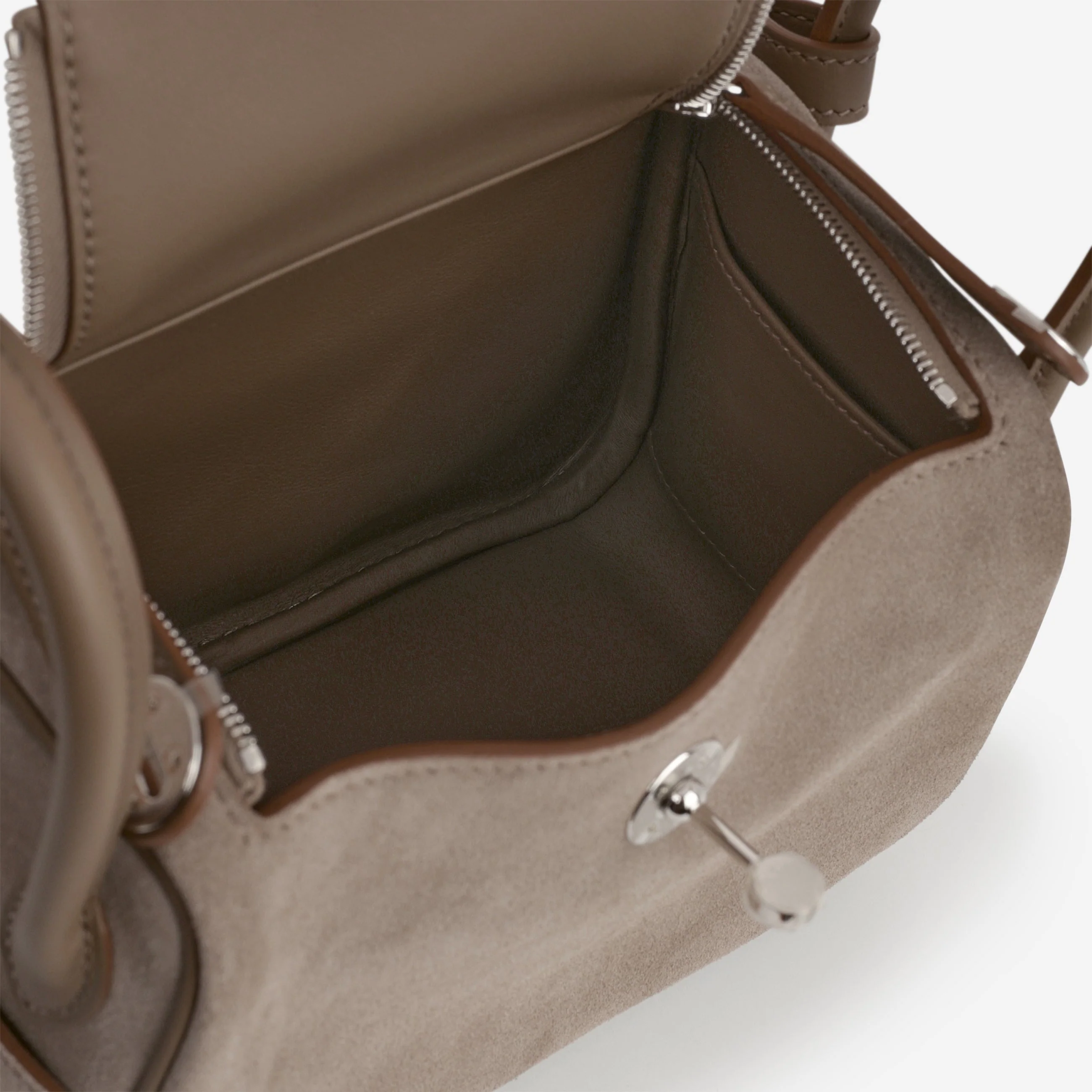 Hermès Mini Lindy - Gris Caillou / Etoupe Swift | Palladium Hardware - Image 7