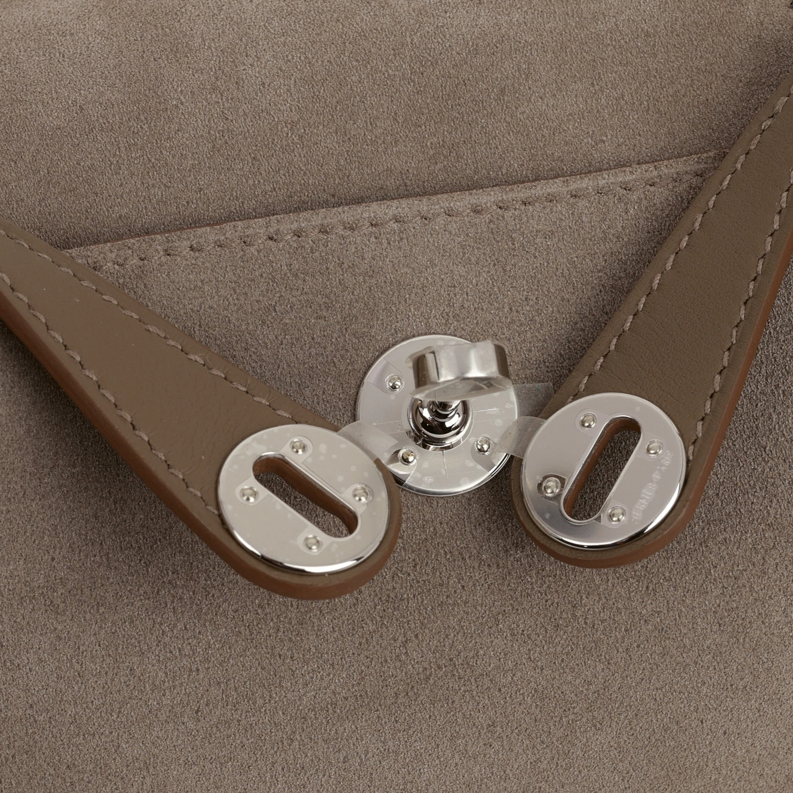 Hermès Mini Lindy - Gris Caillou / Etoupe Swift | Palladium Hardware - Image 8