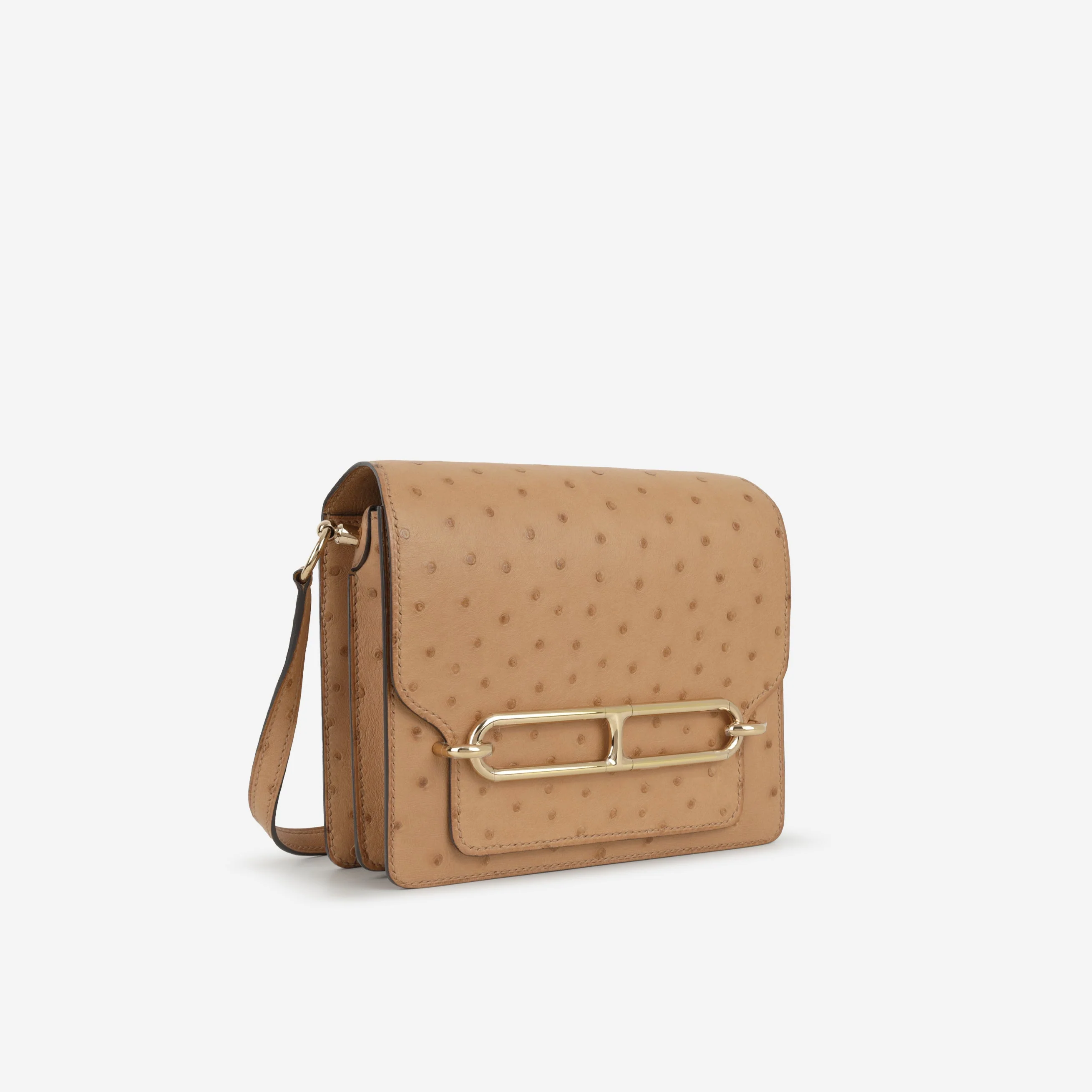 Hermès Mini Roulis - Chai Ostrich | Permabrass Hardware - Image 2