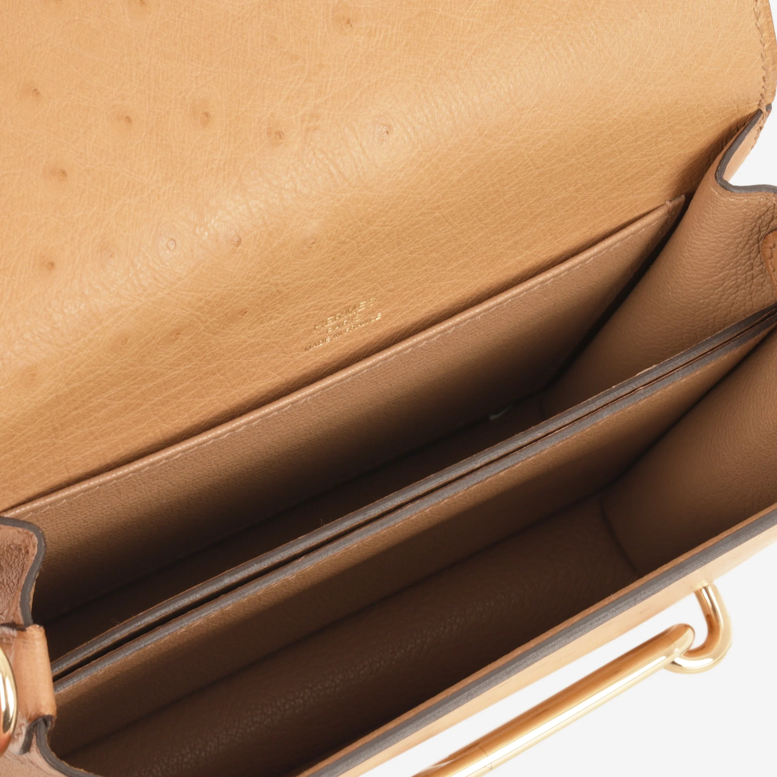 Hermès Mini Roulis - Chai Ostrich | Permabrass Hardware - Image 5